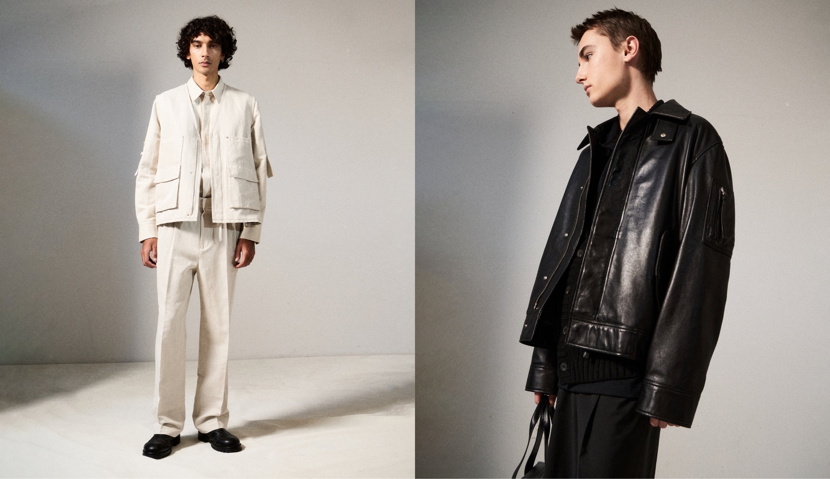 Helmut Lang Leather Jacket, Helmut Lang Vest, Pre-Fall 2023, Shop Men