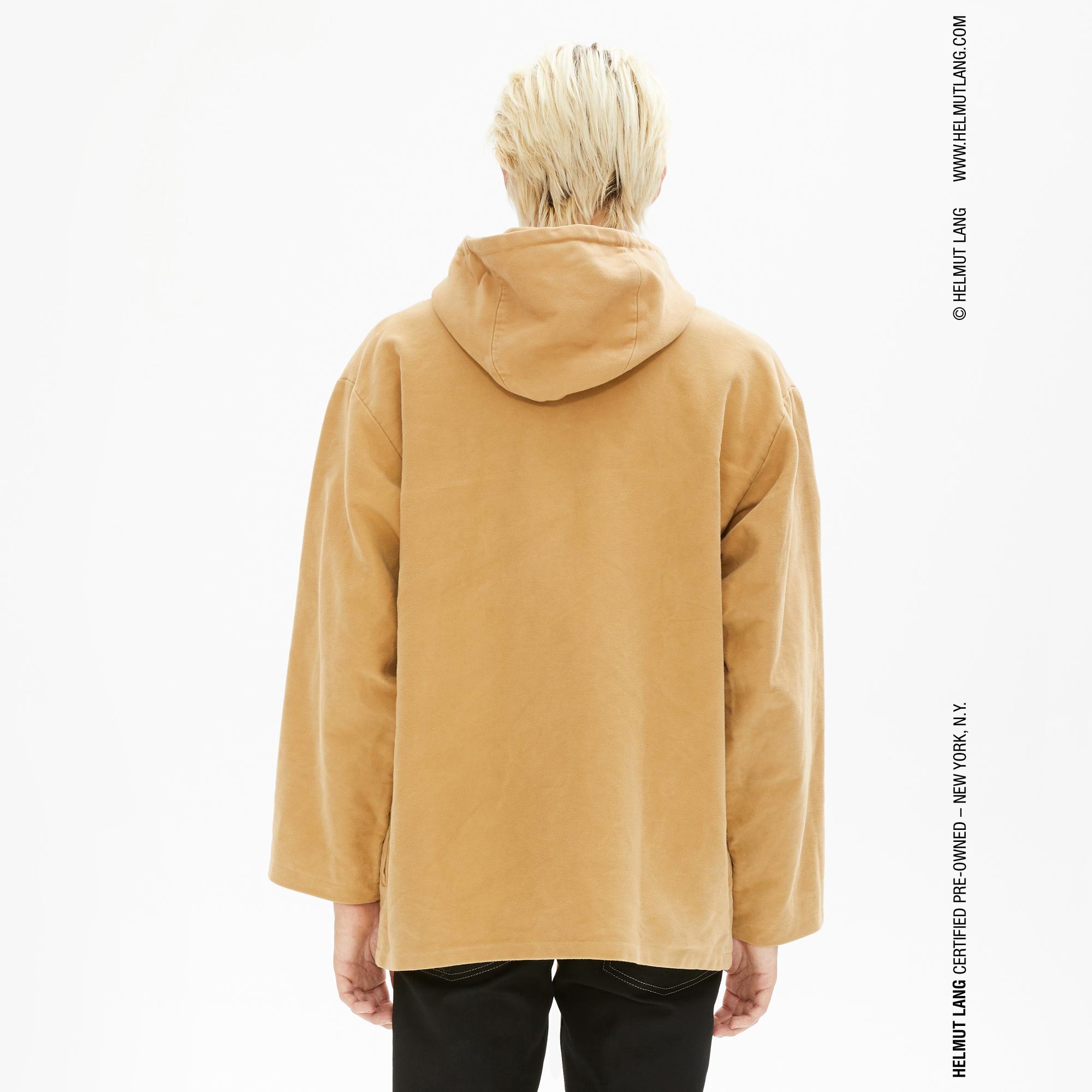 Helmut Lang Tan Moleskin Deck Jacket With Hood