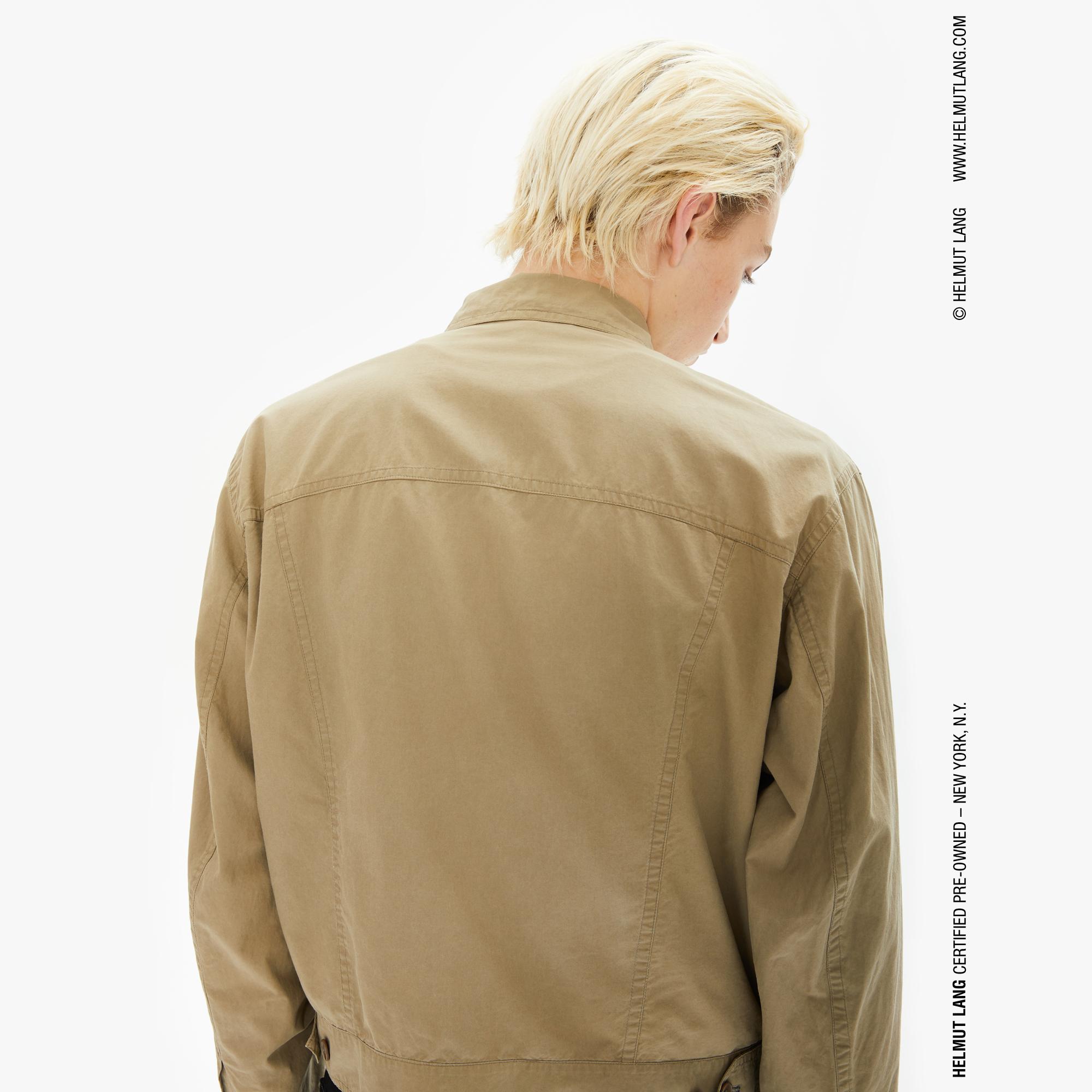 Helmut Lang Khaki Zip Blouson with patch pocket | WWW.HELMUTLANG