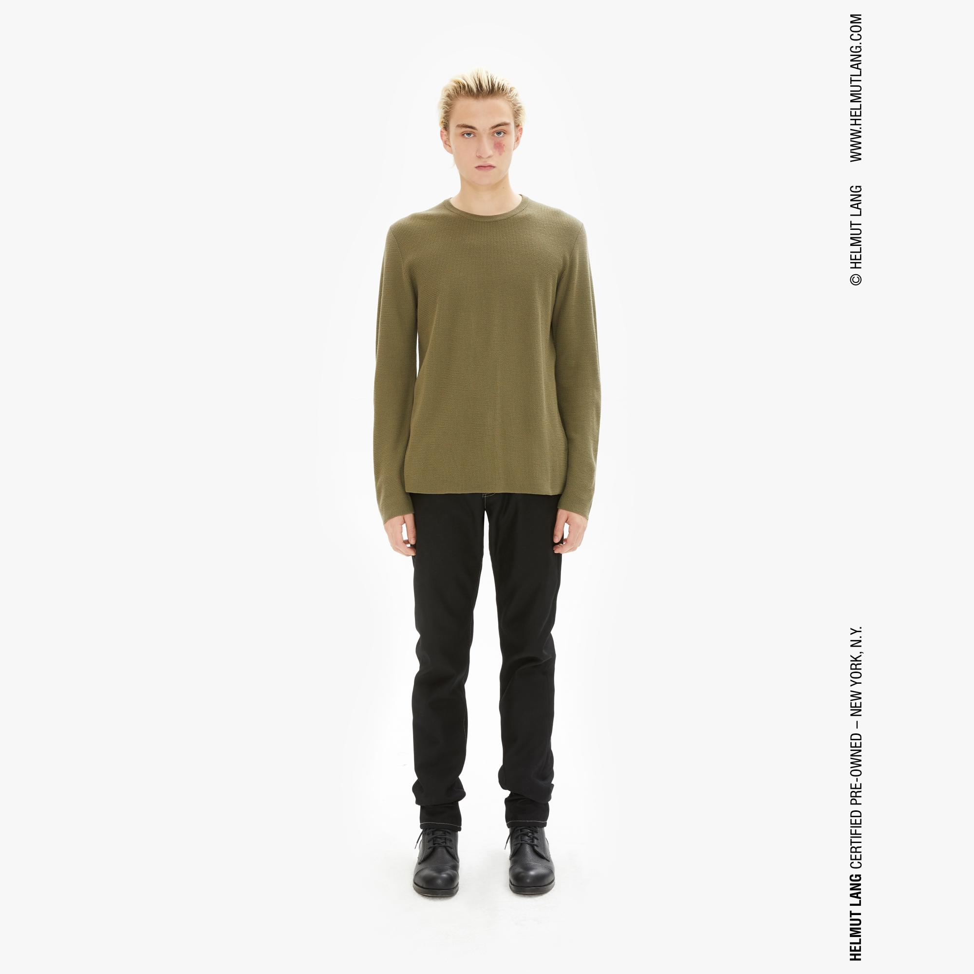 Helmut Lang Green Mesh Knit Sweater | WWW.HELMUTLANG.COM