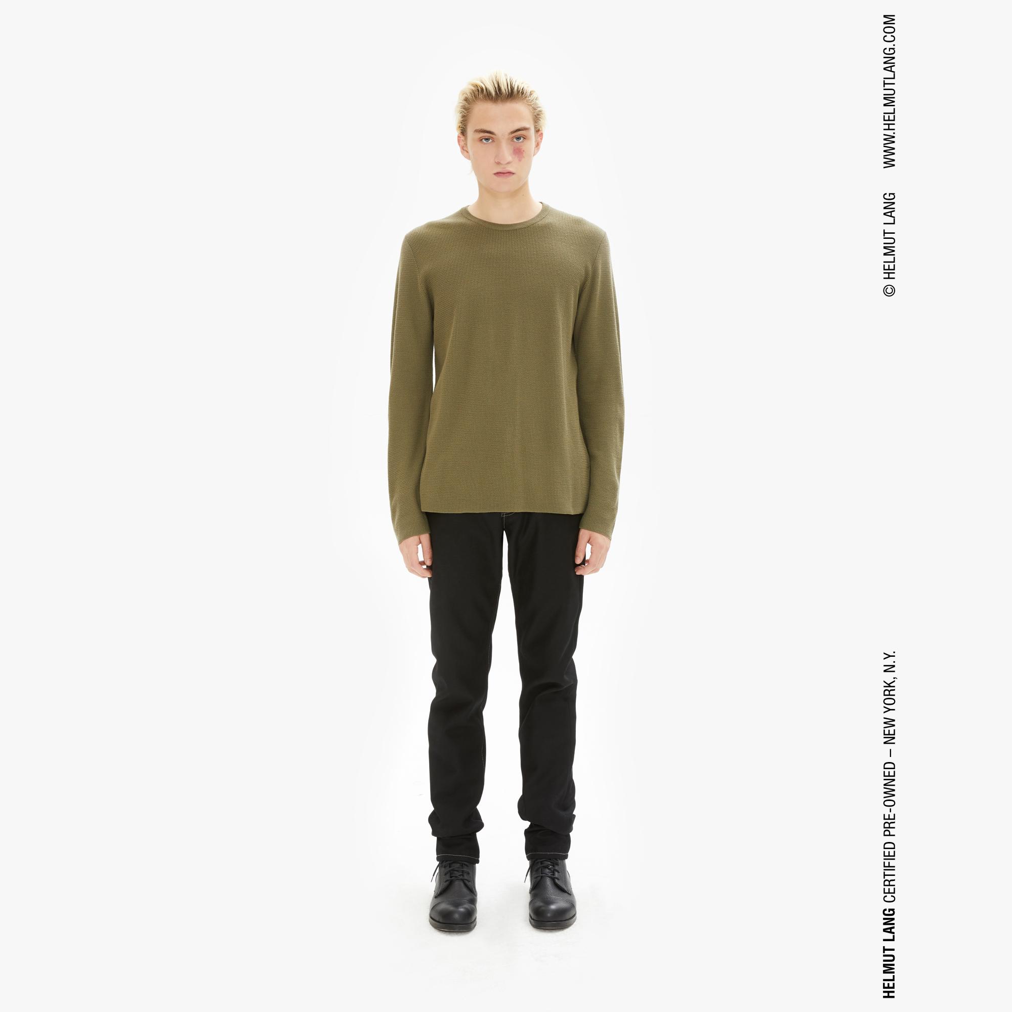 Helmut Lang Green Mesh Knit Sweater | WWW.HELMUTLANG.COM