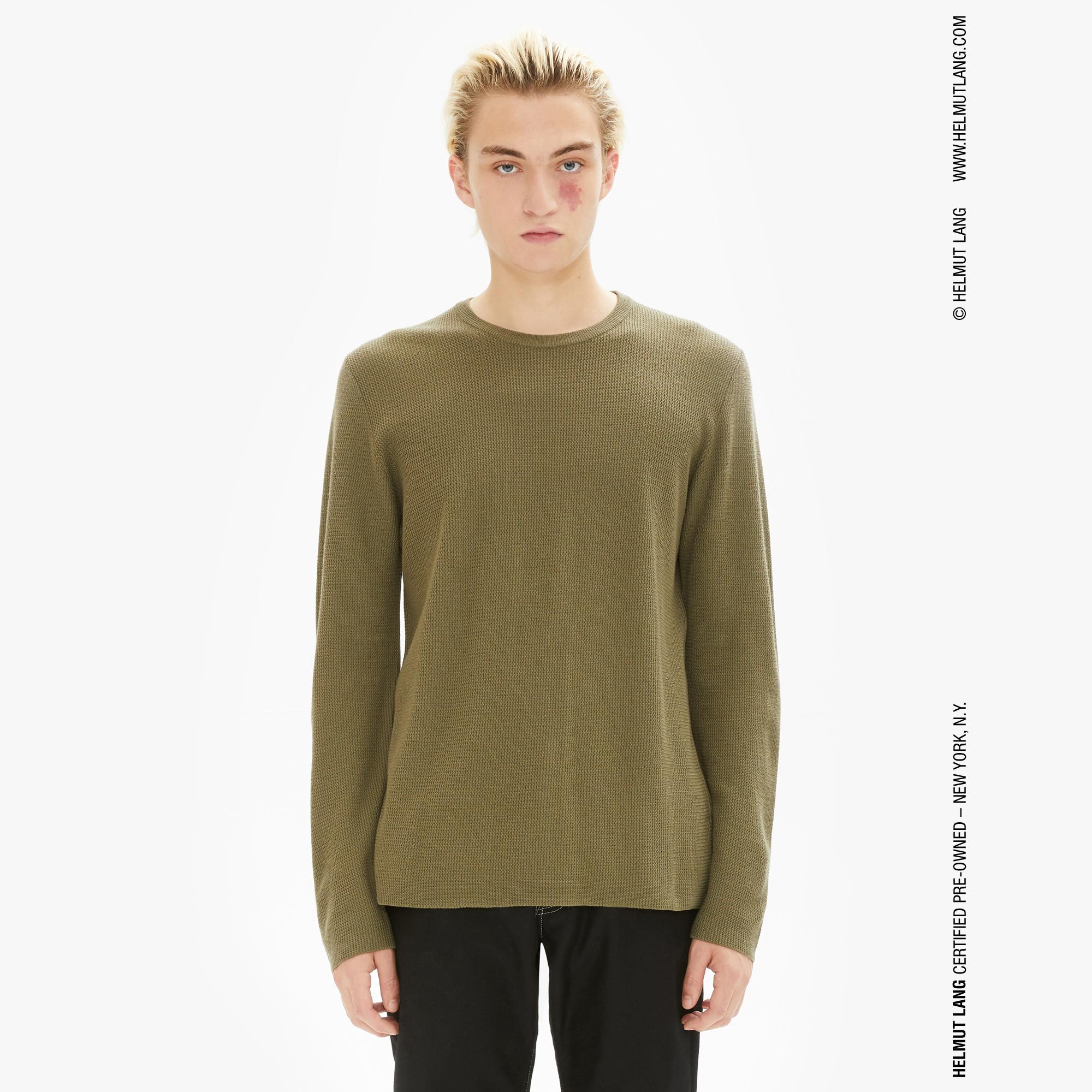 Helmut Lang Green Mesh Knit Sweater | WWW.HELMUTLANG.COM