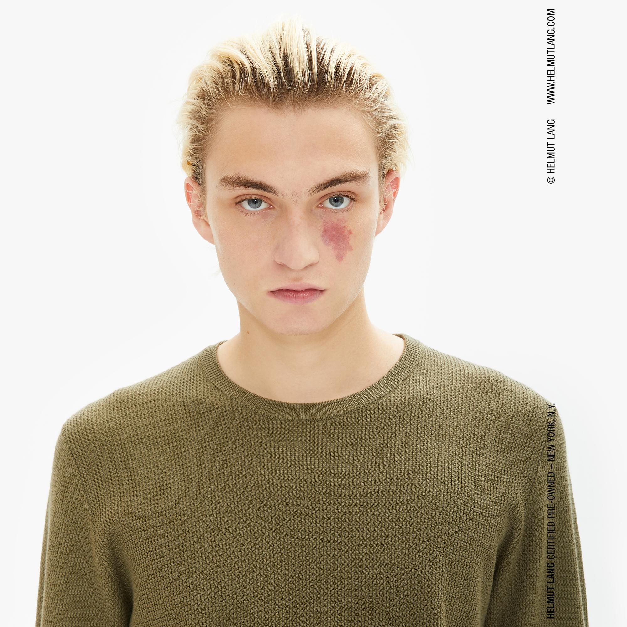 Helmut Lang Green Mesh Knit Sweater | WWW.HELMUTLANG.COM