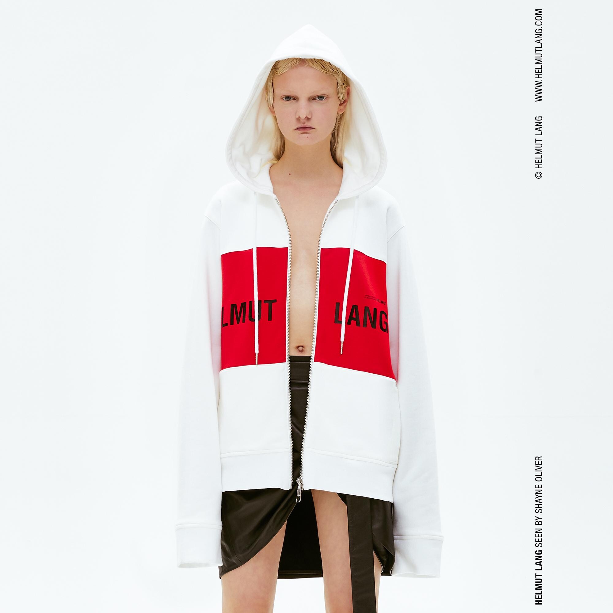 Helmut Lang Campaign Print Panel Hoodie Helmutlang