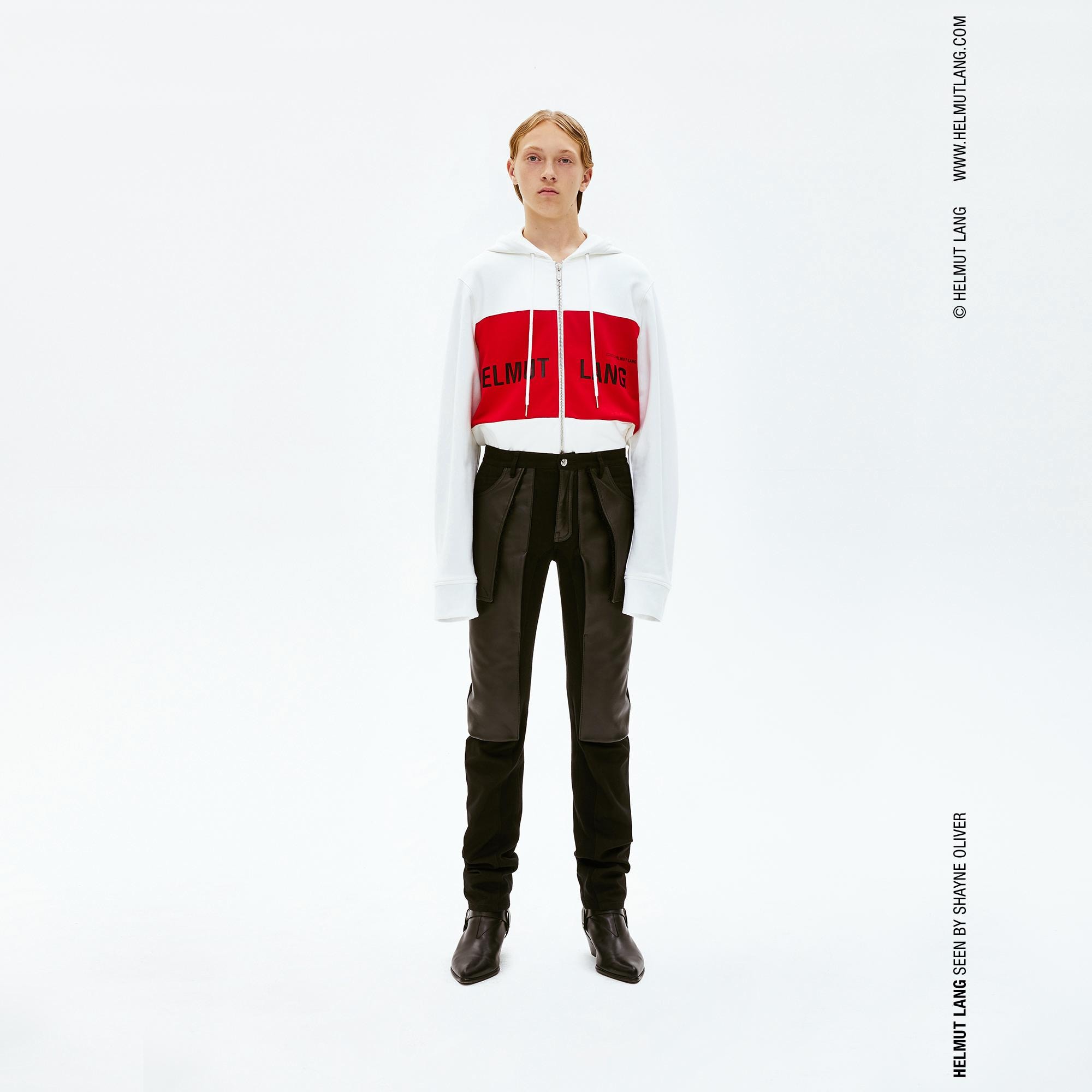 Helmut Lang Campaign Panel Zip Hooded Sweatshirt