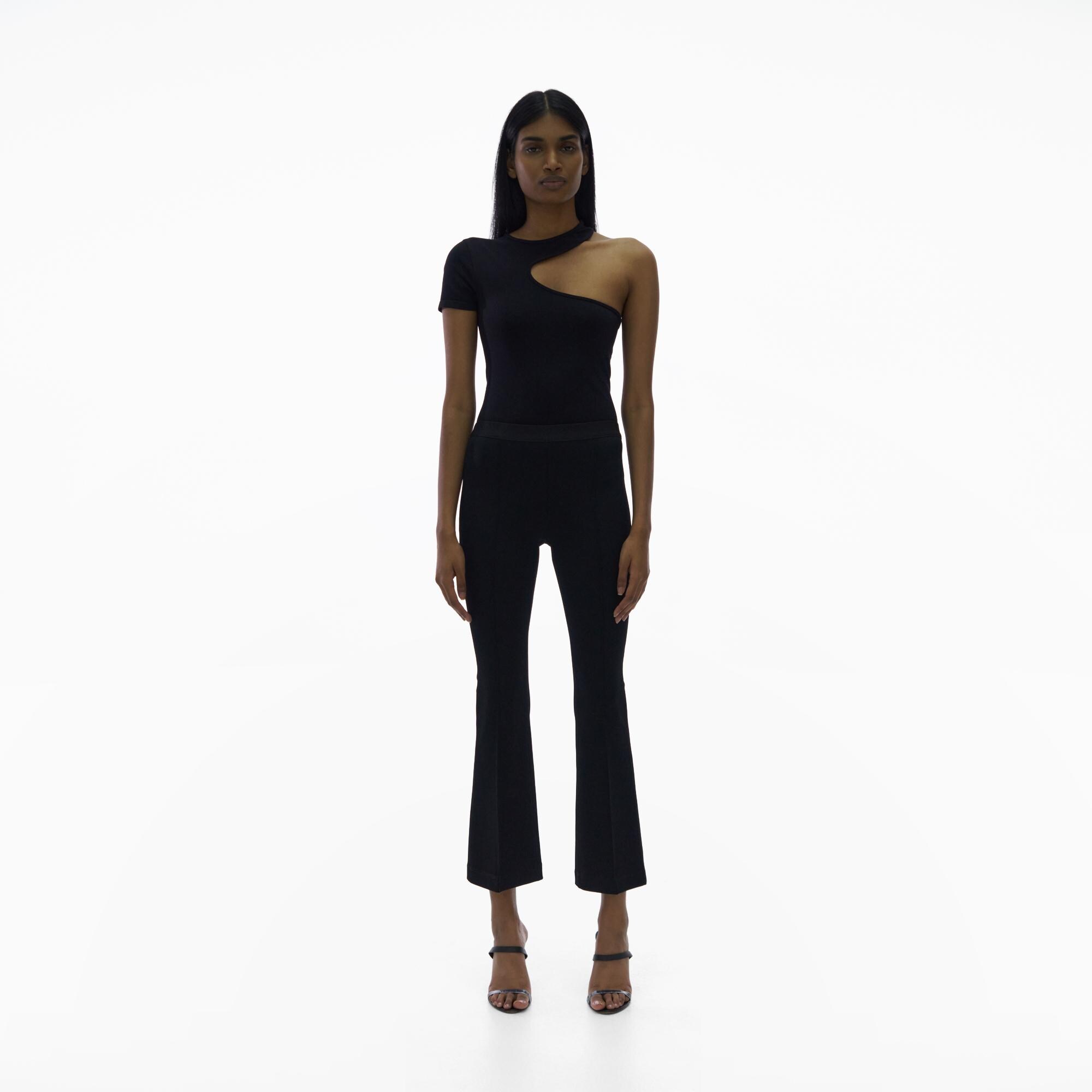 Helmut Lang Core Cropped Flare Rib Legging | WWW.HELMUTLANG.COM