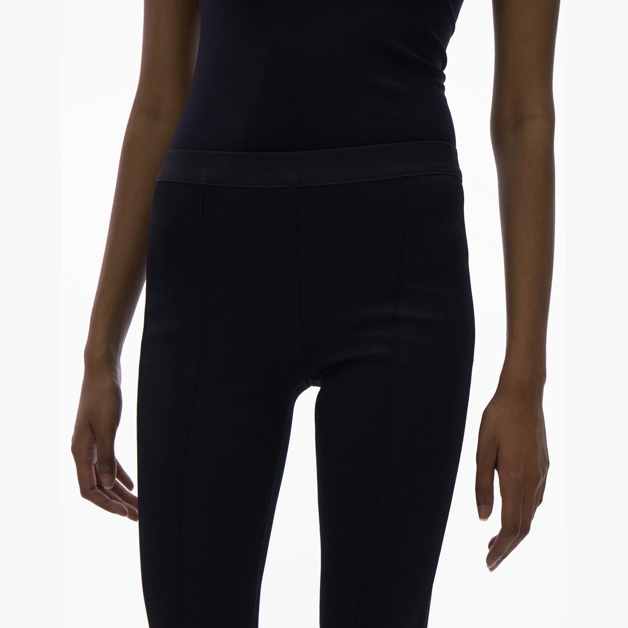 Helmut Lang Core Cropped Flare Rib Legging | WWW.HELMUTLANG.COM