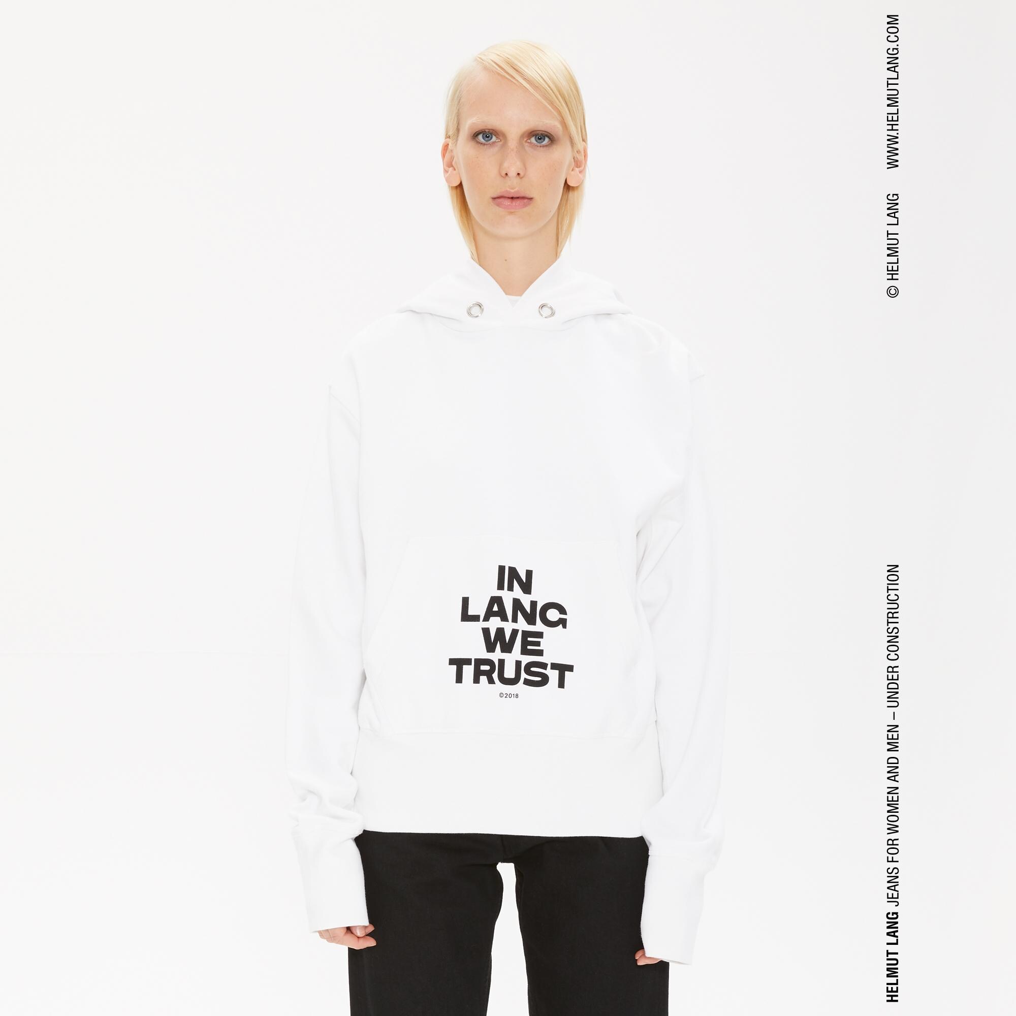 Helmut lang in lang we trust hoodie hot sale