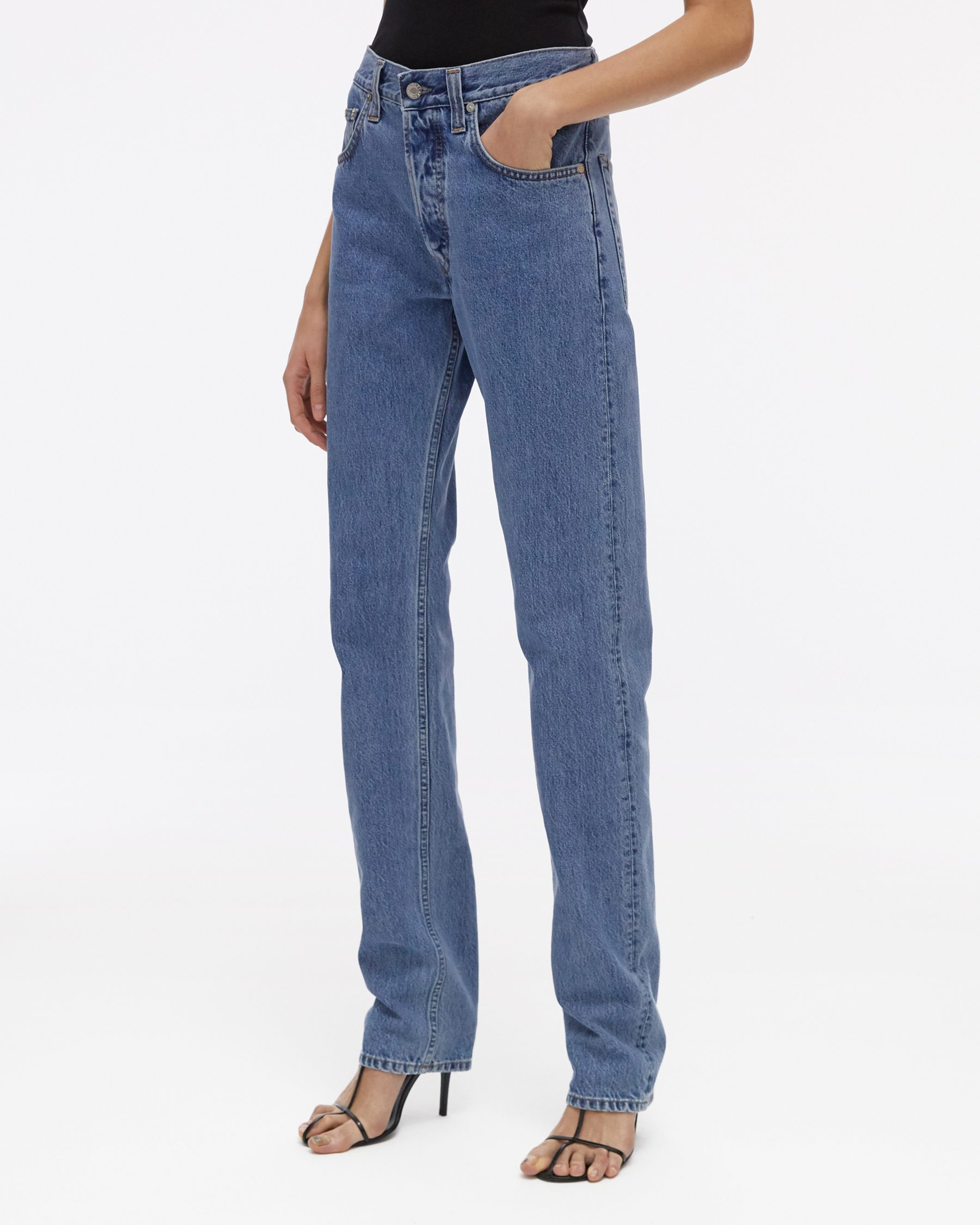 Womens Clothing Jeans Straight-leg jeans Helmut Lang Denim Jeans in Blue 