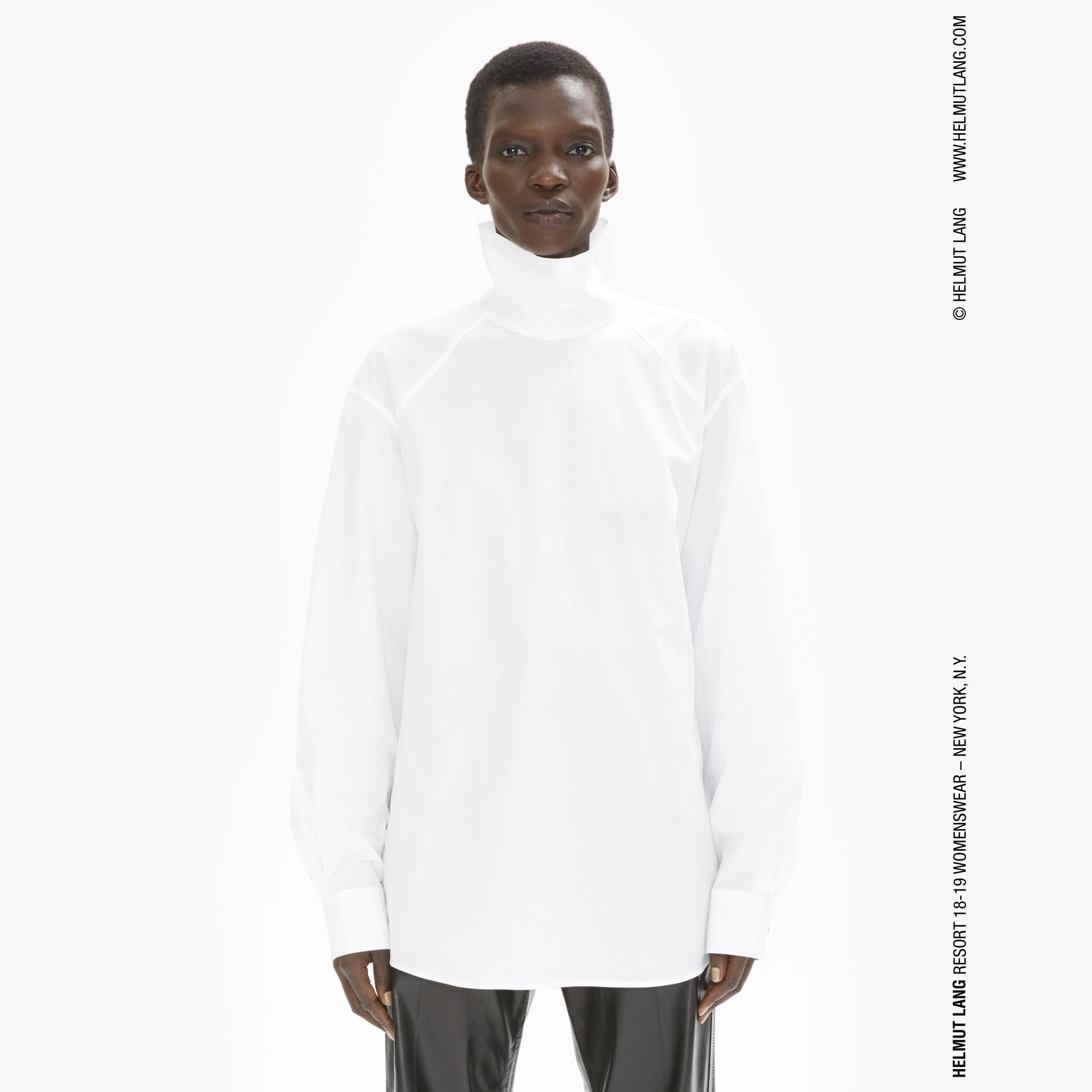 Helmut Lang White High Neck Utilitarian Shirt | WWW.HELMUTLANG.COM ...
