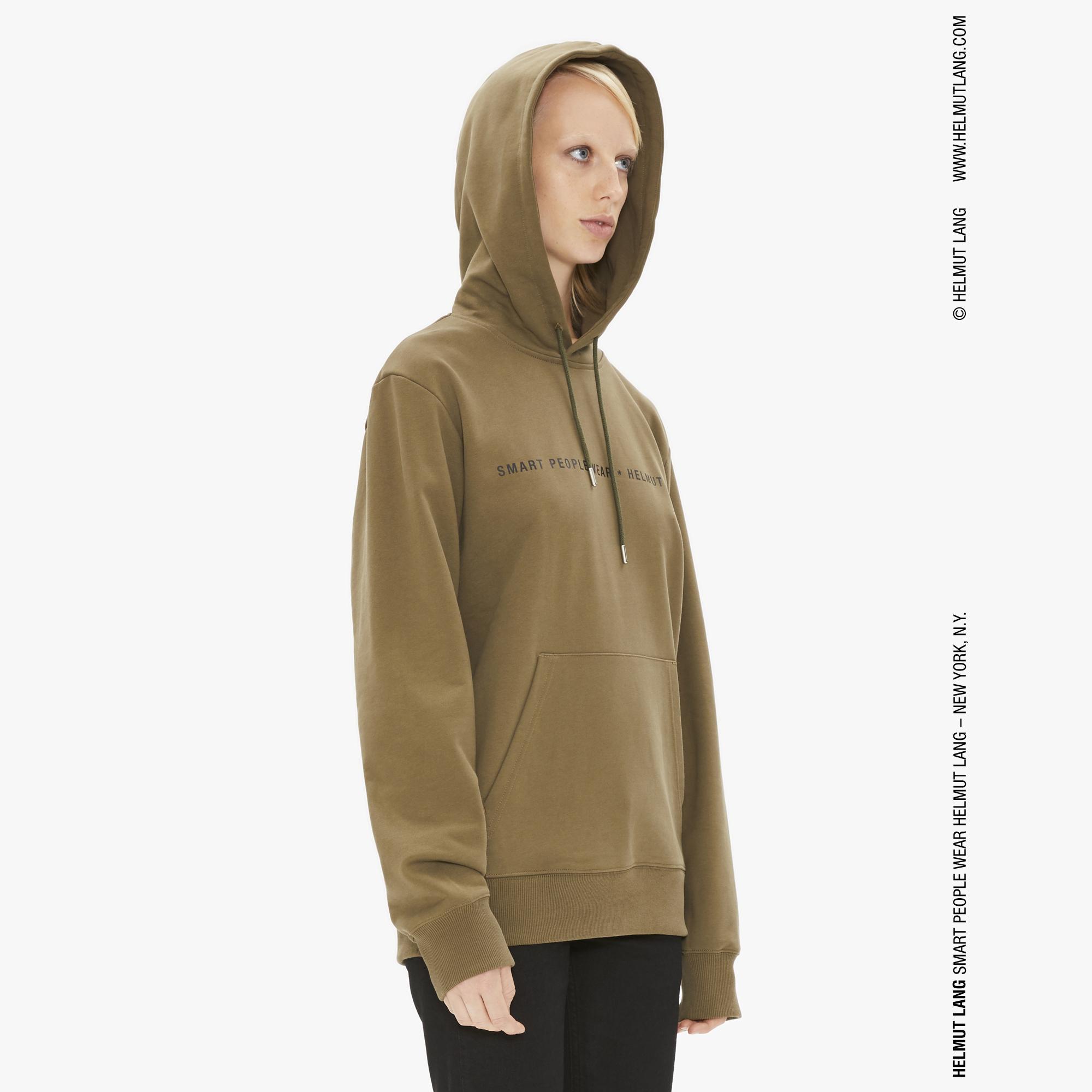 Helmut Lang Women's Smart People Hoodie in Military Green | WWW