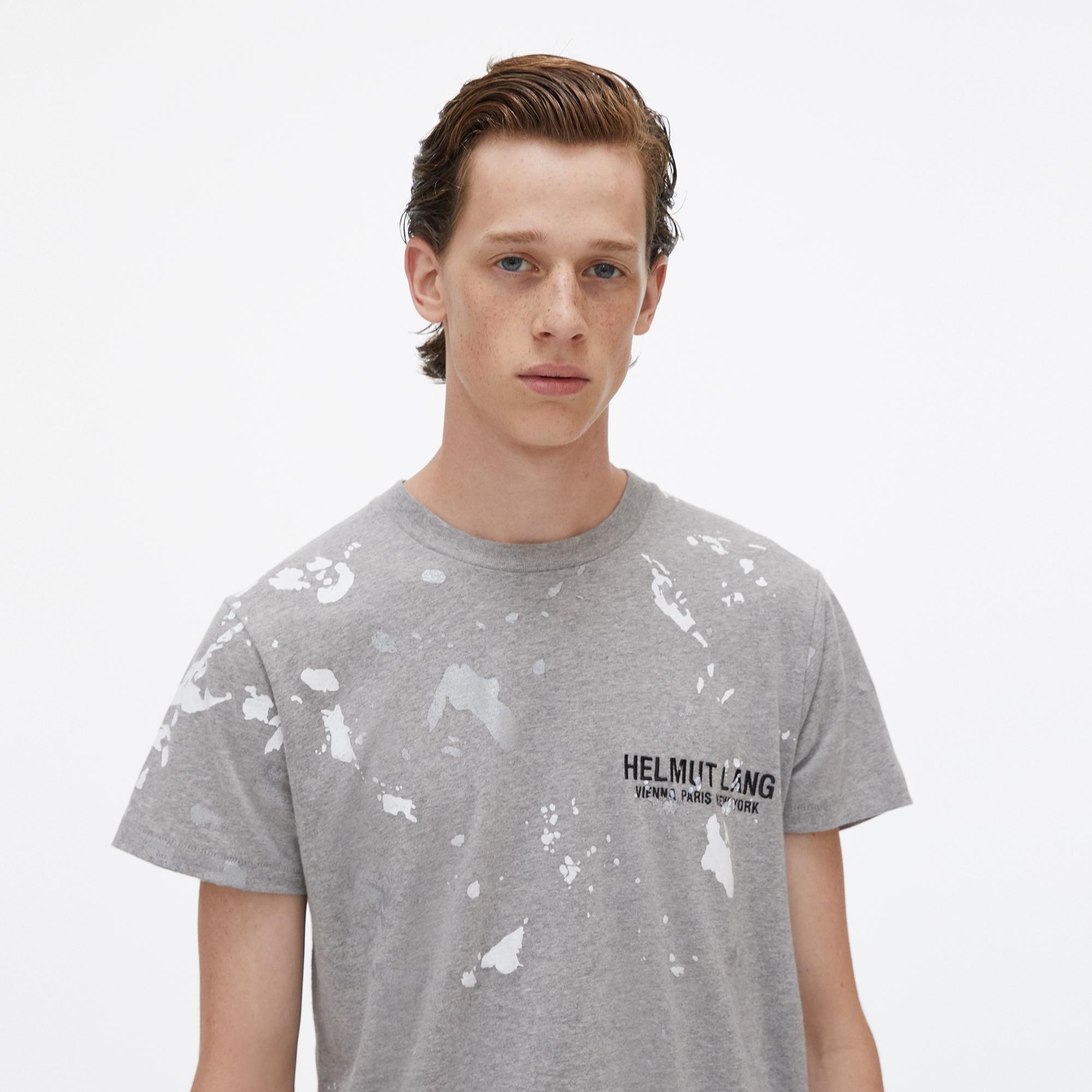 Helmut Lang: Tan Printed T-Shirt