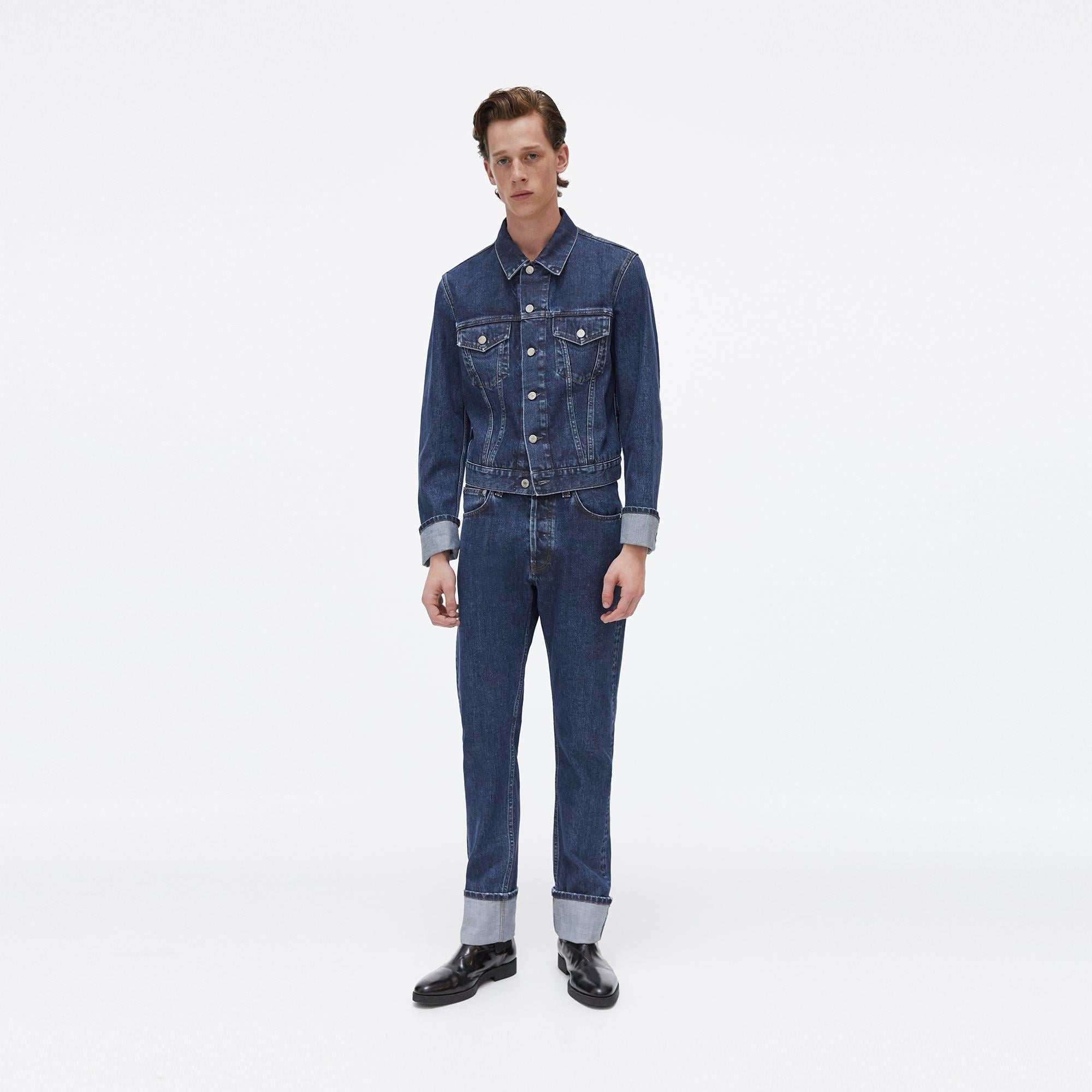 Helmut Lang Cuffed Monogram Masc Trucker Jean Jacket | WWW