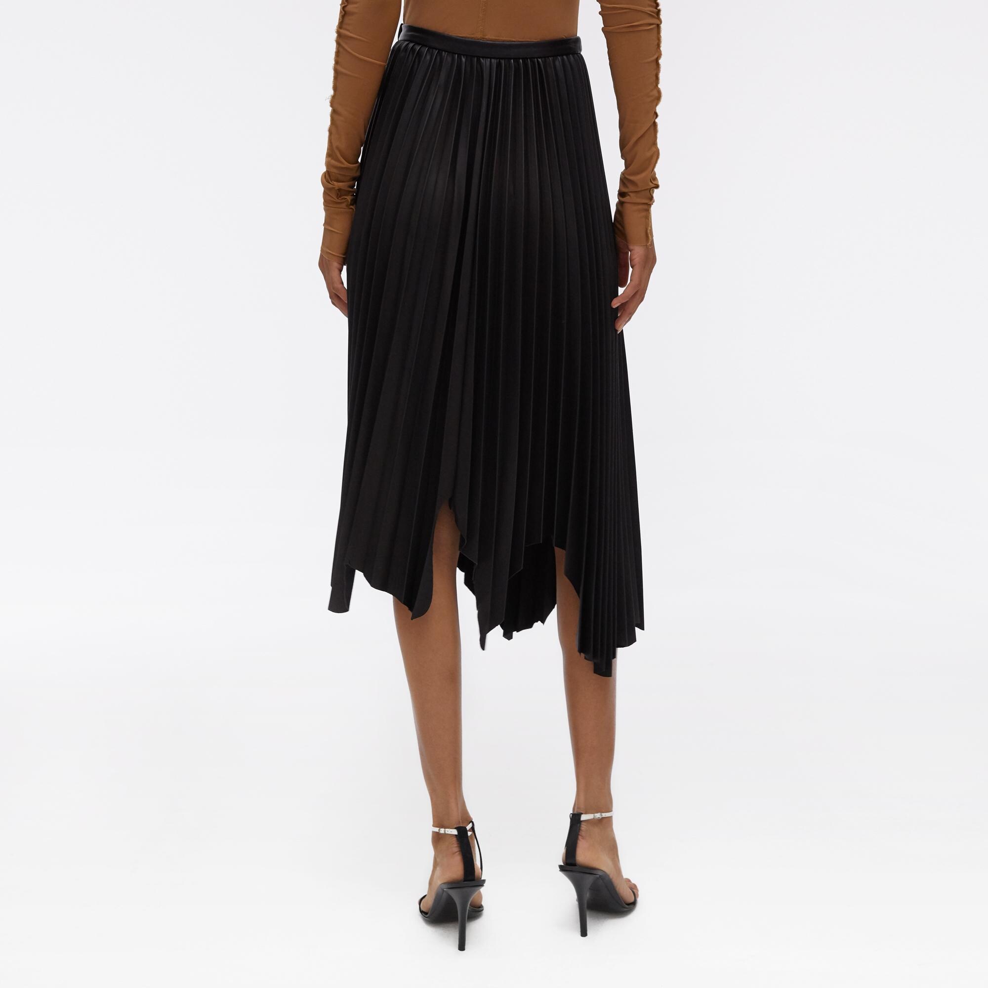Helmut Lang Pleated Leather Skirt | WWW.HELMUTLANG.COM
