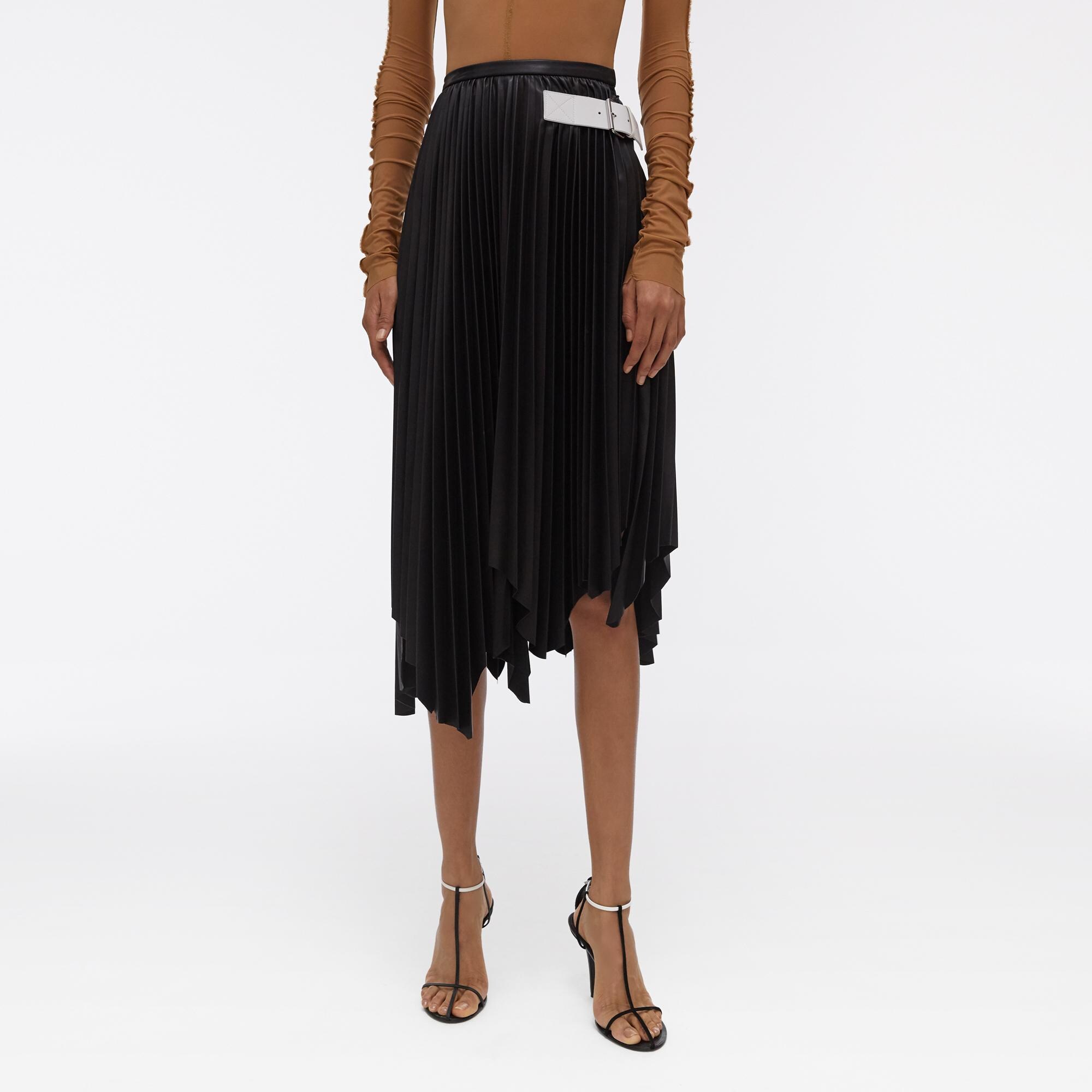 Helmut Lang Pleated Leather Skirt | WWW.HELMUTLANG.COM