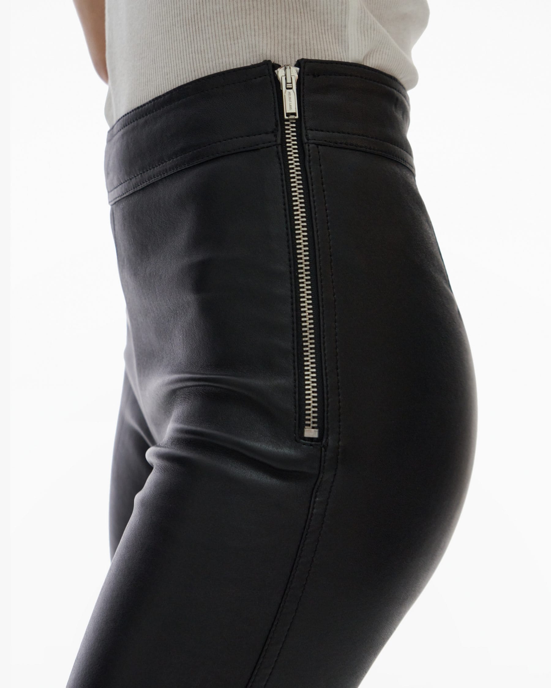 Core Slit Leather Pant