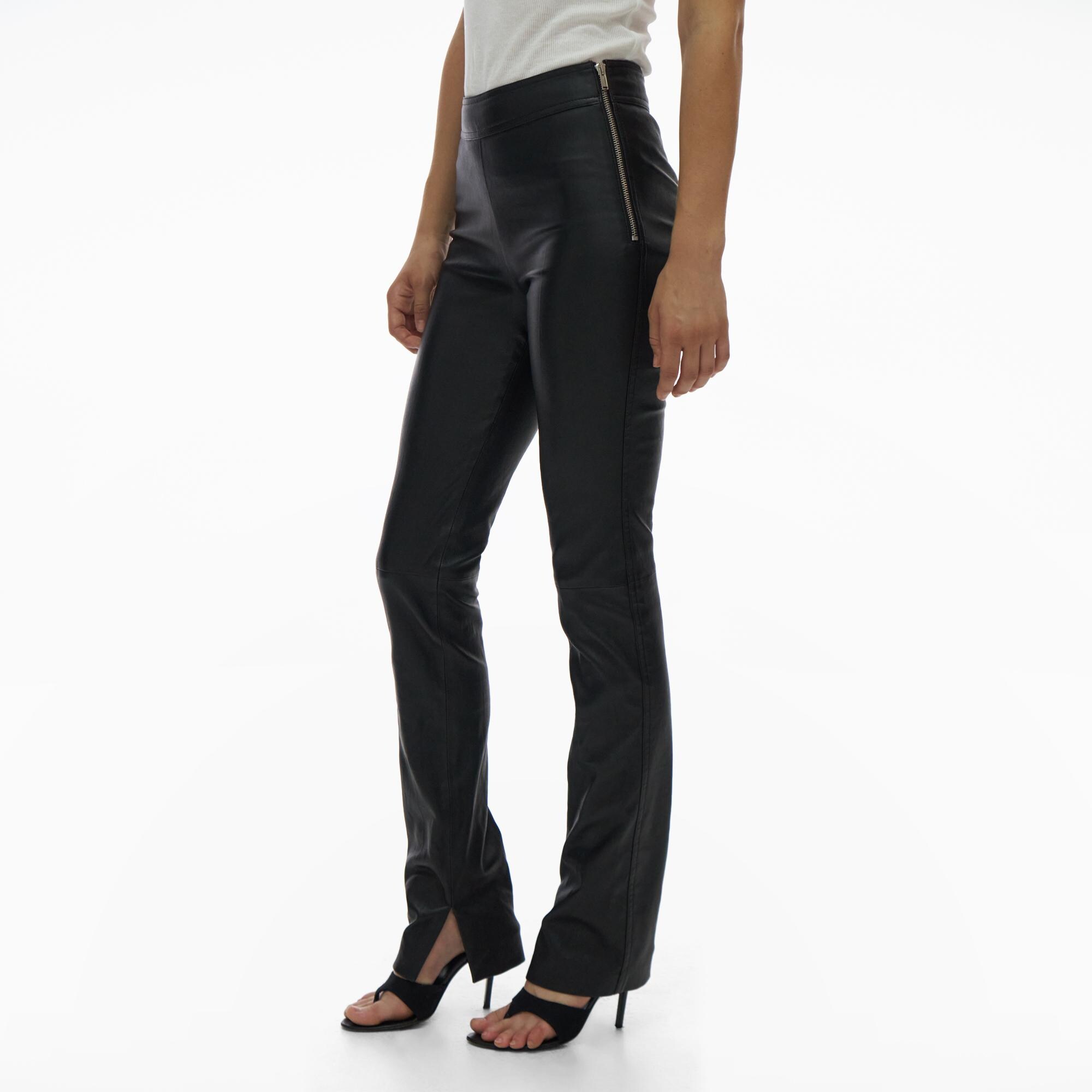 Core Slit Leather Pant