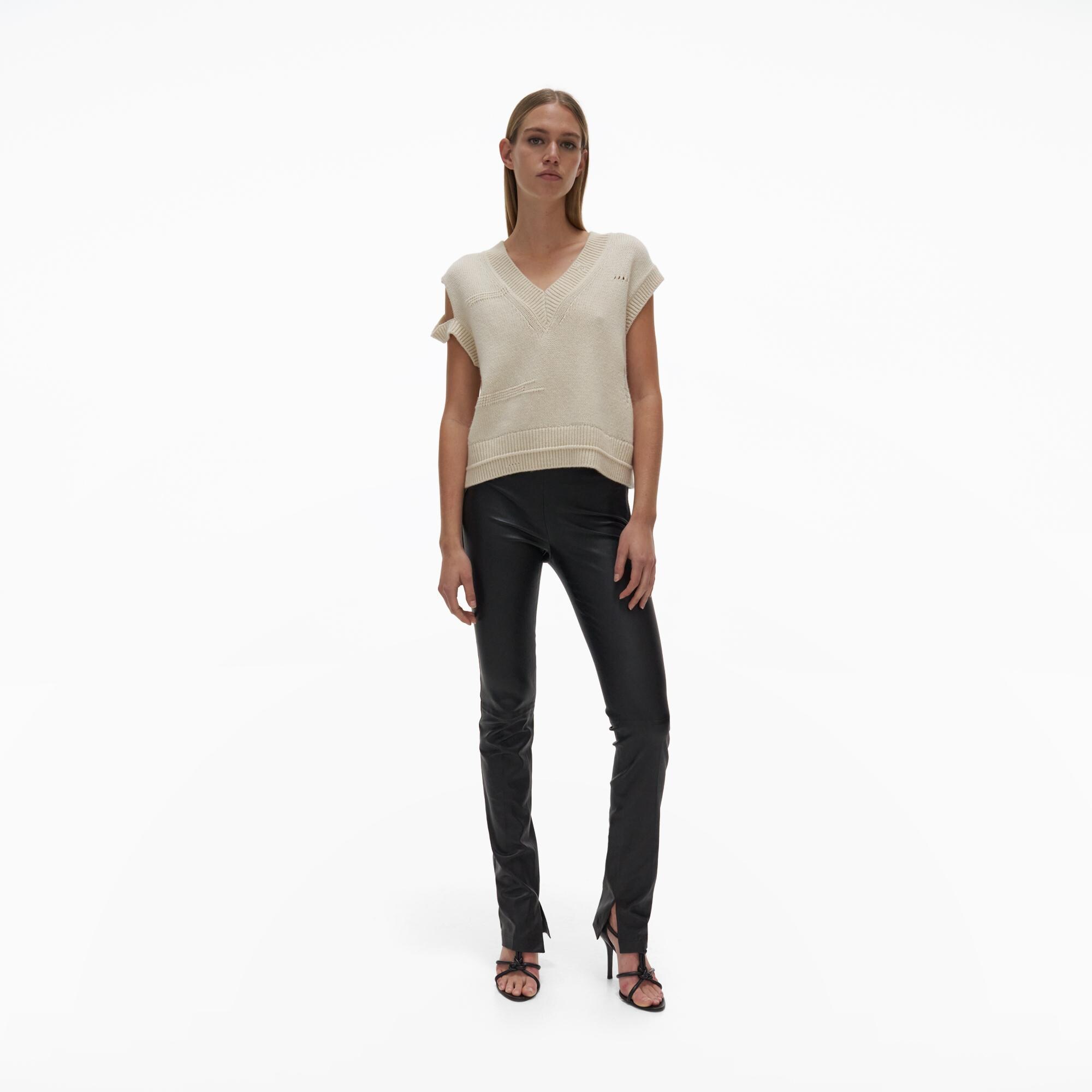 Helmut Lang Distressed V-Neck Sweater | WWW.HELMUTLANG.COM