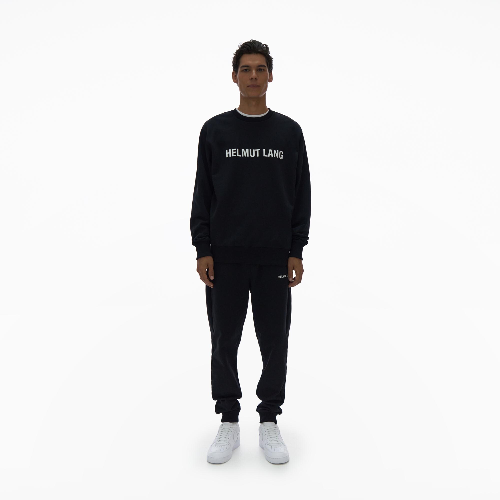 Shop Helmut Lang Logo Print Crewneck T-Shirt