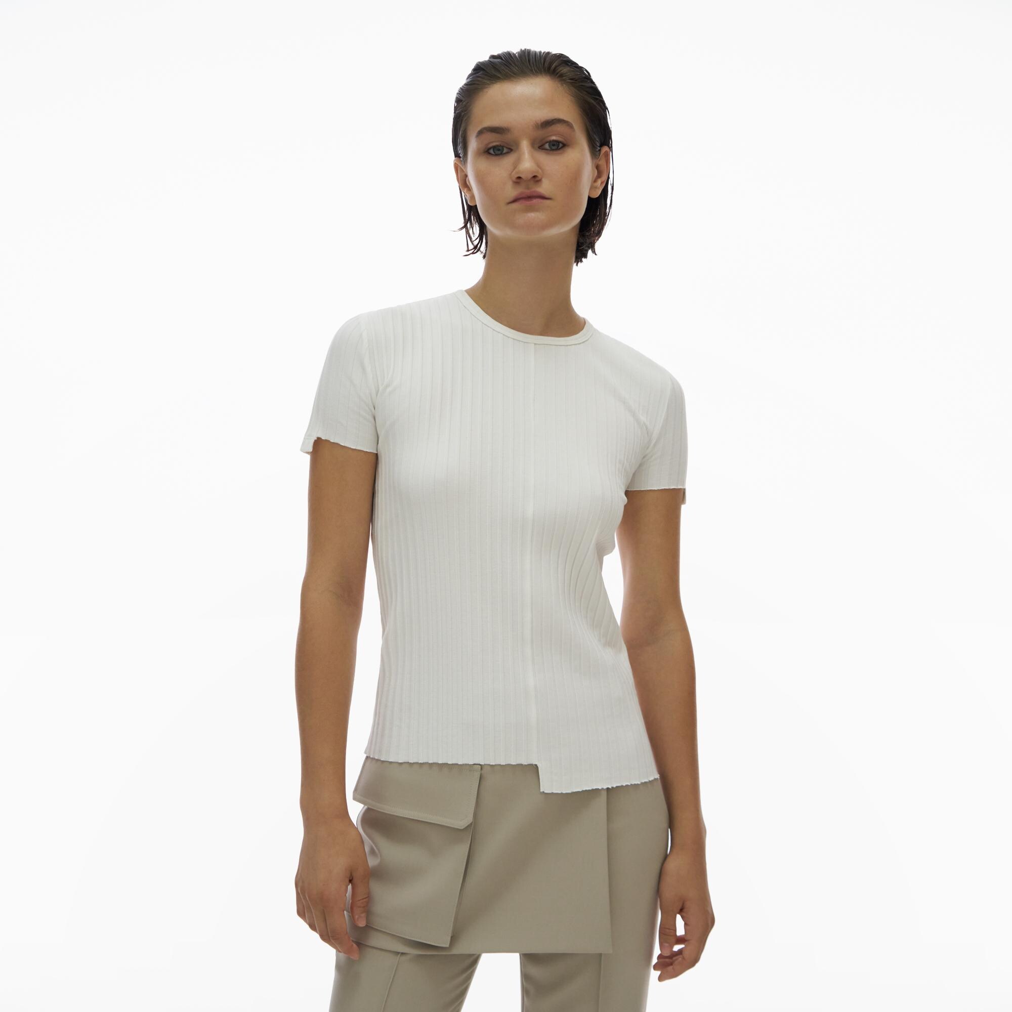 Helmut Lang Luxe Pima Short-Sleeve Top | WWW.HELMUTLANG.COM | Helmut Lang