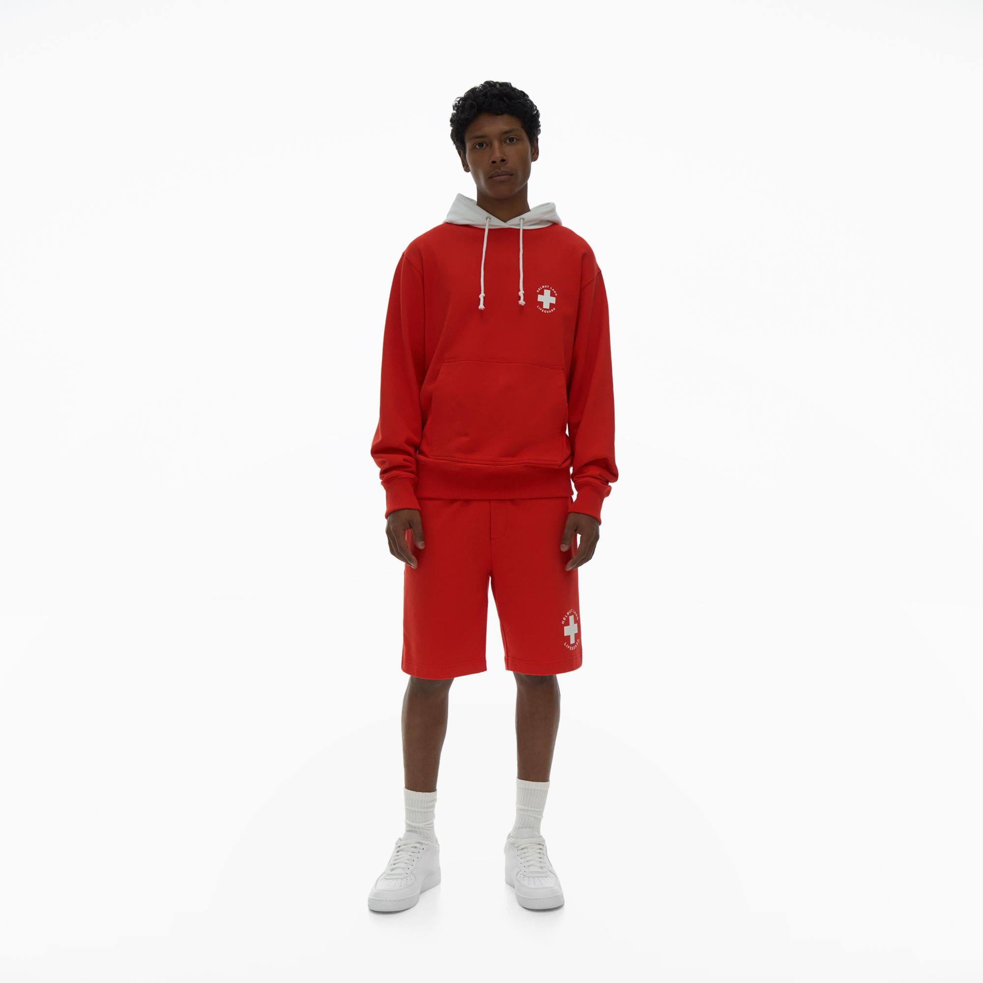 Helmut lang red on sale hoodie