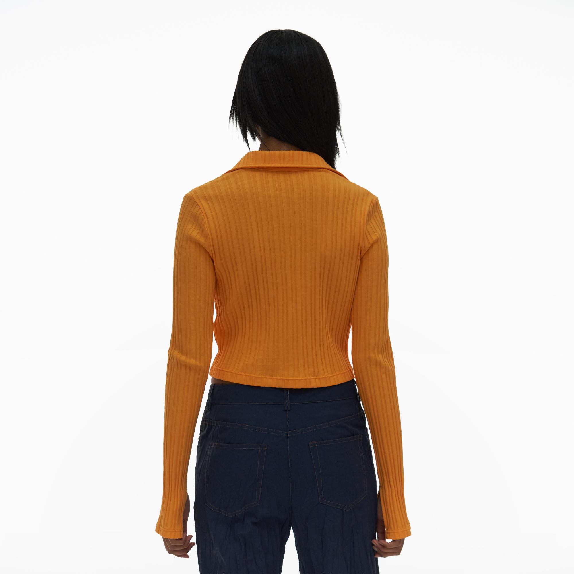 Helmut Lang Cropped Rib Knit Polo | WWW.HELMUTLANG.COM