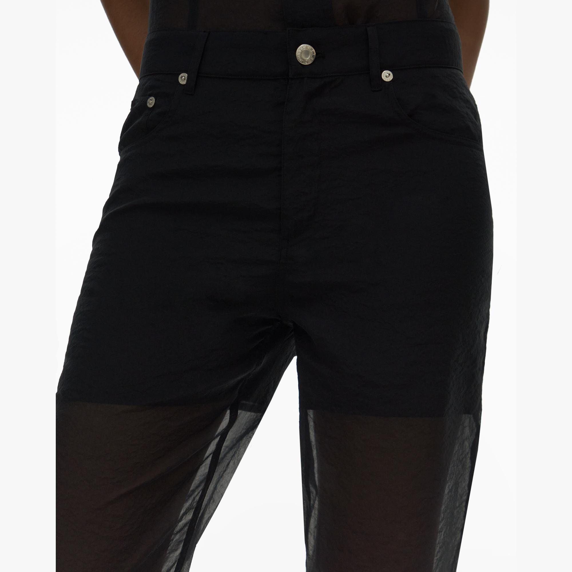 Paneled high-rise bootcut pants in black - Helmut Lang