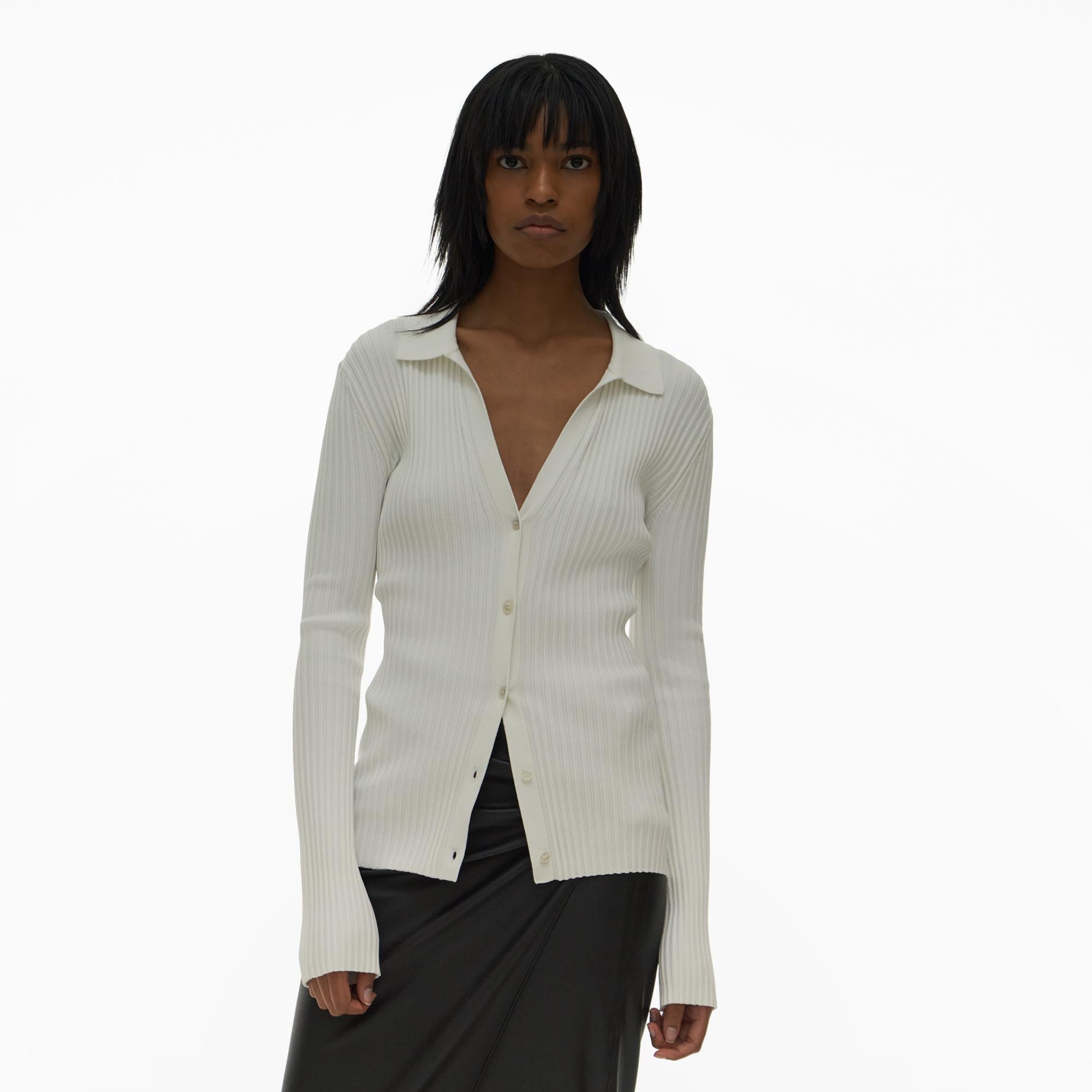 Helmut Lang Ribbed Polo Cardigan | WWW.HELMUTLANG.COM