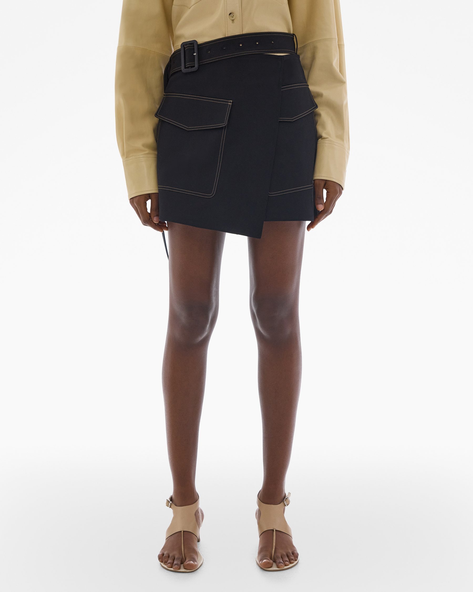 Trench Wrap Skirt