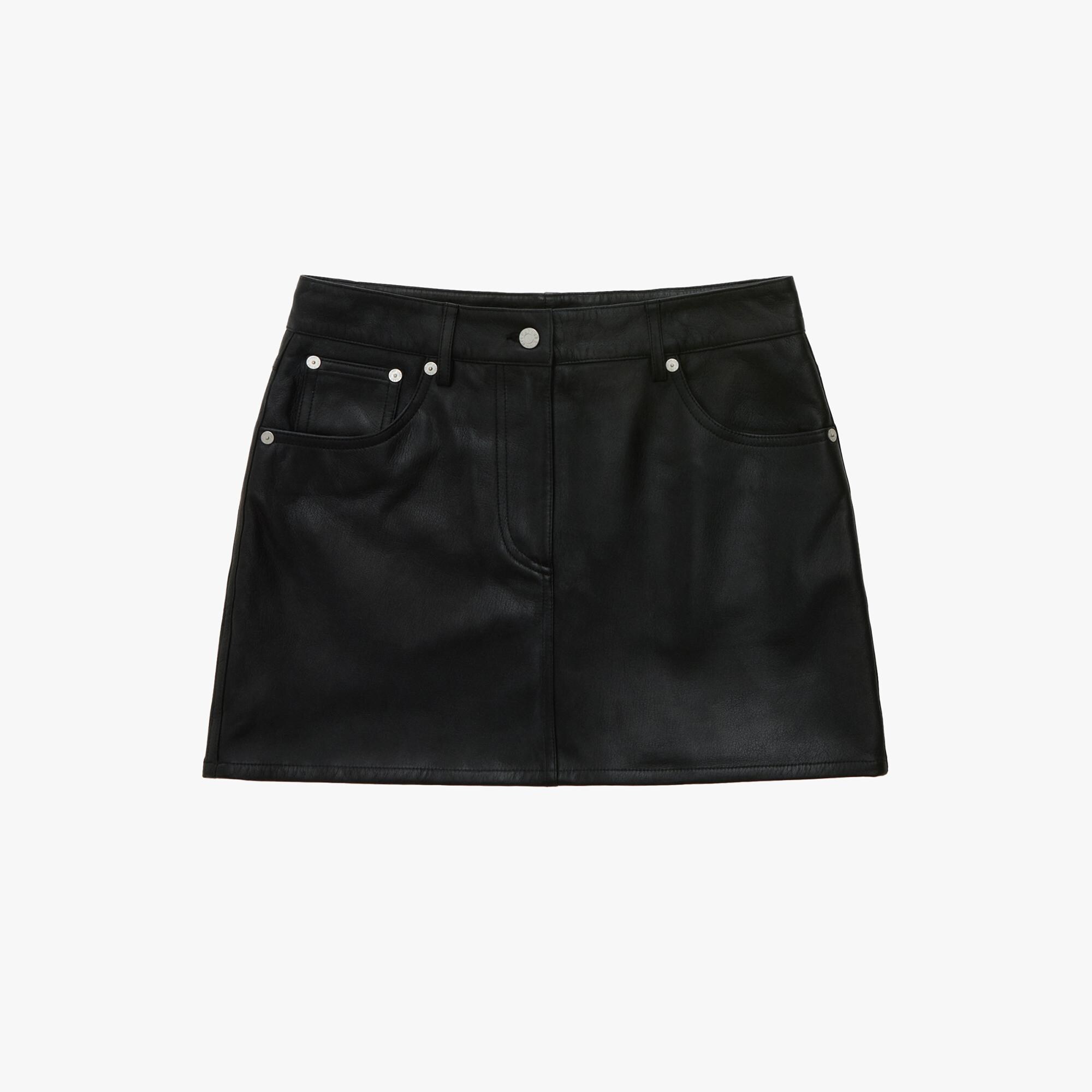 Helmut Lang Leather 5 Pocket Mini Skirt WWW.HELMUTLANG.COM