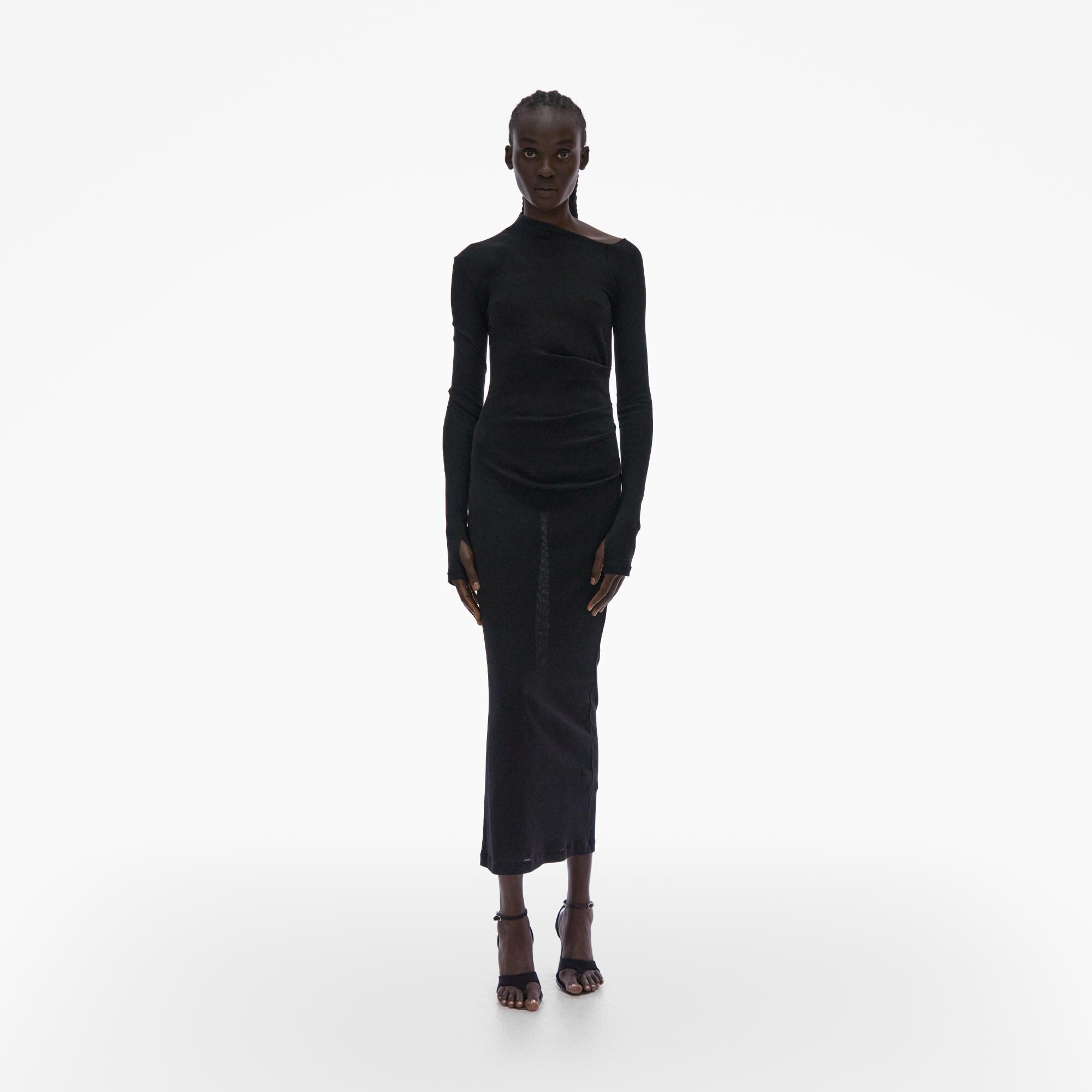 Helmut Lang Rib Asymmetric Dress | WWW.HELMUTLANG.COM | Helmut Lang