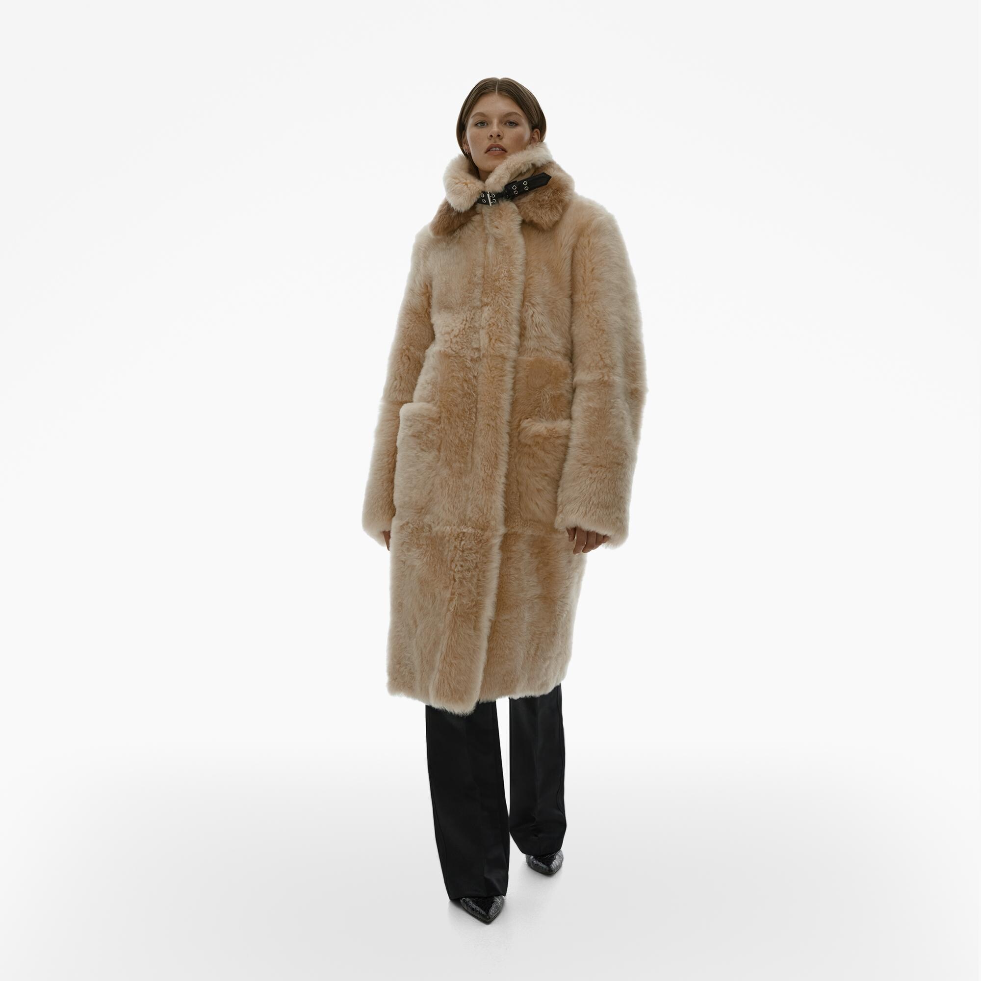 Helmut Lang Ribbed Shearling Coat | WWW.HELMUTLANG.COM