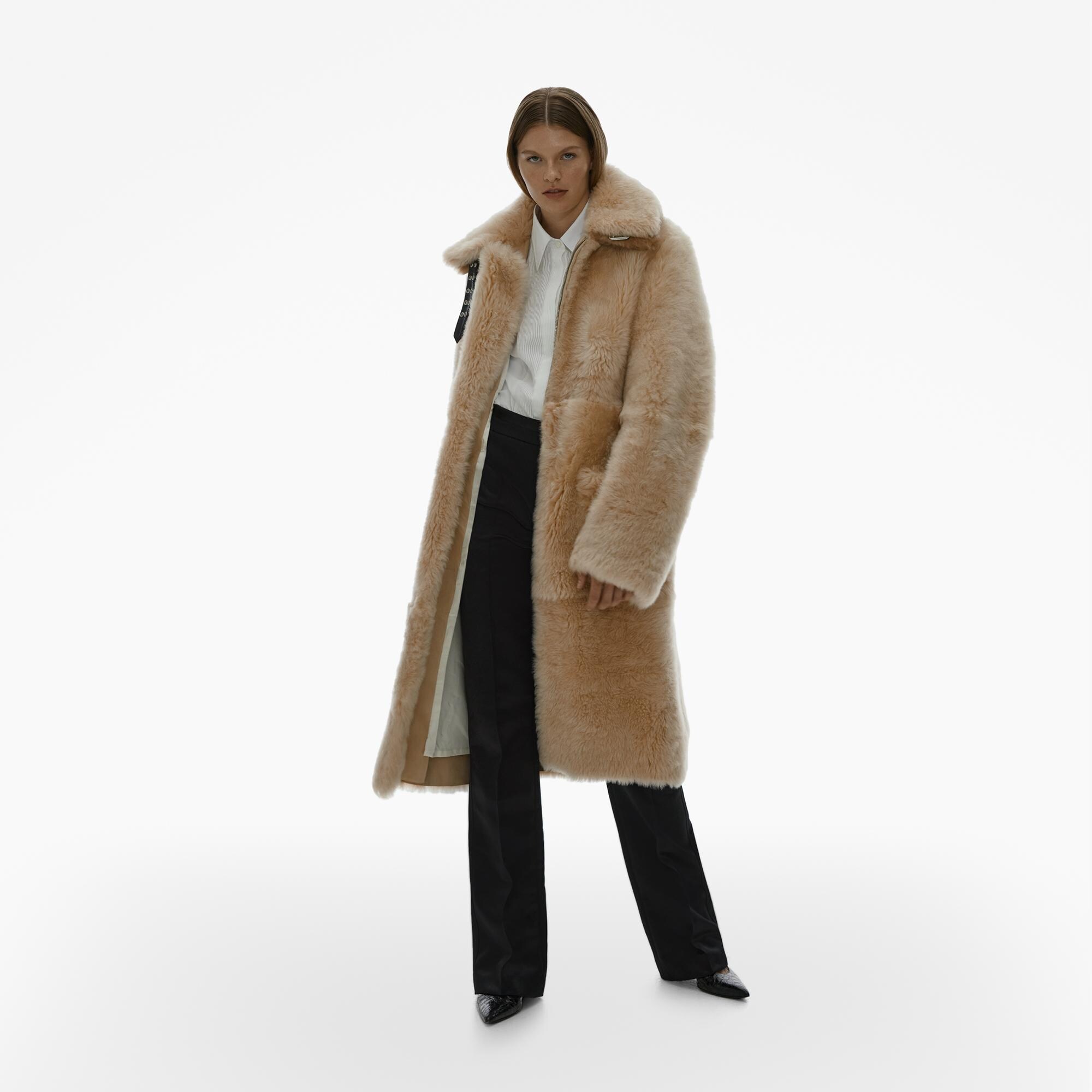 Helmut Lang Ribbed Shearling Coat | WWW.HELMUTLANG.COM