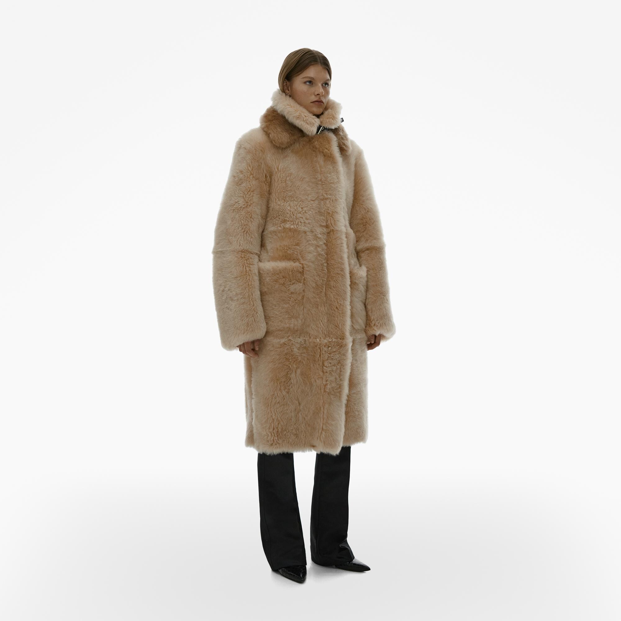 Helmut Lang Ribbed Shearling Coat | WWW.HELMUTLANG.COM