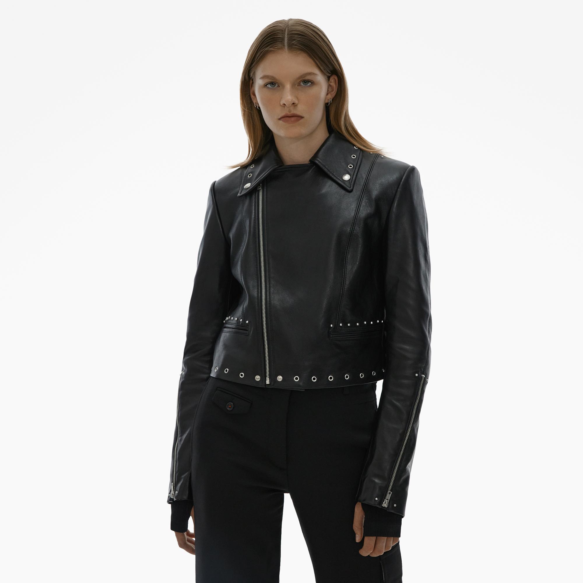 Helmut Lang Cropped Leather Jacket | WWW.HELMUTLANG.COM | Helmut Lang