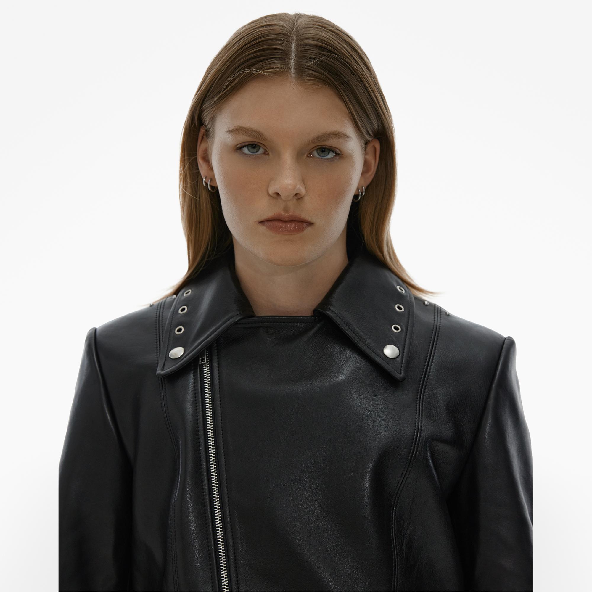 Helmut Lang Cropped Leather Jacket | WWW.HELMUTLANG.COM | Helmut Lang