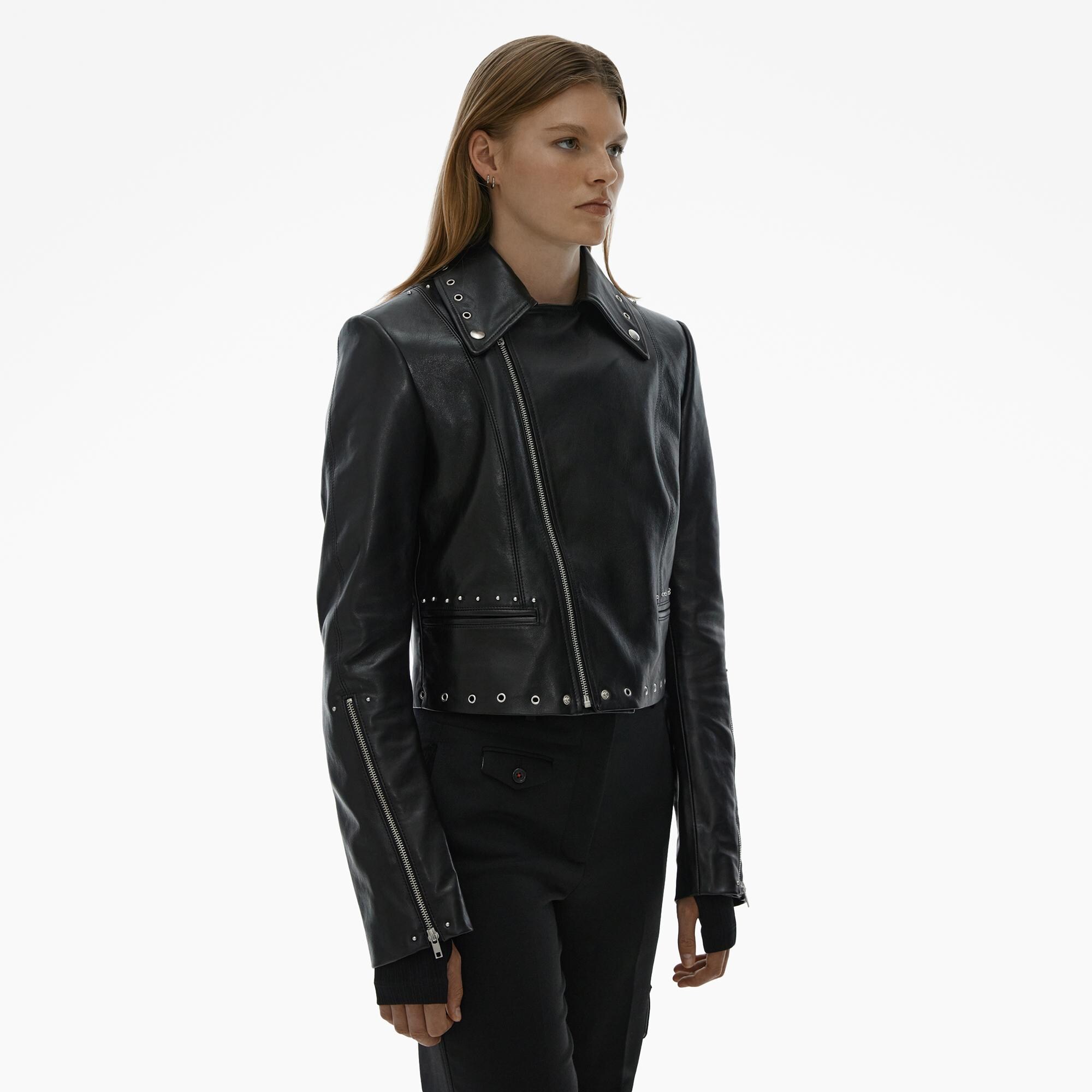 Helmut Lang Cropped Leather Jacket | WWW.HELMUTLANG.COM | Helmut Lang