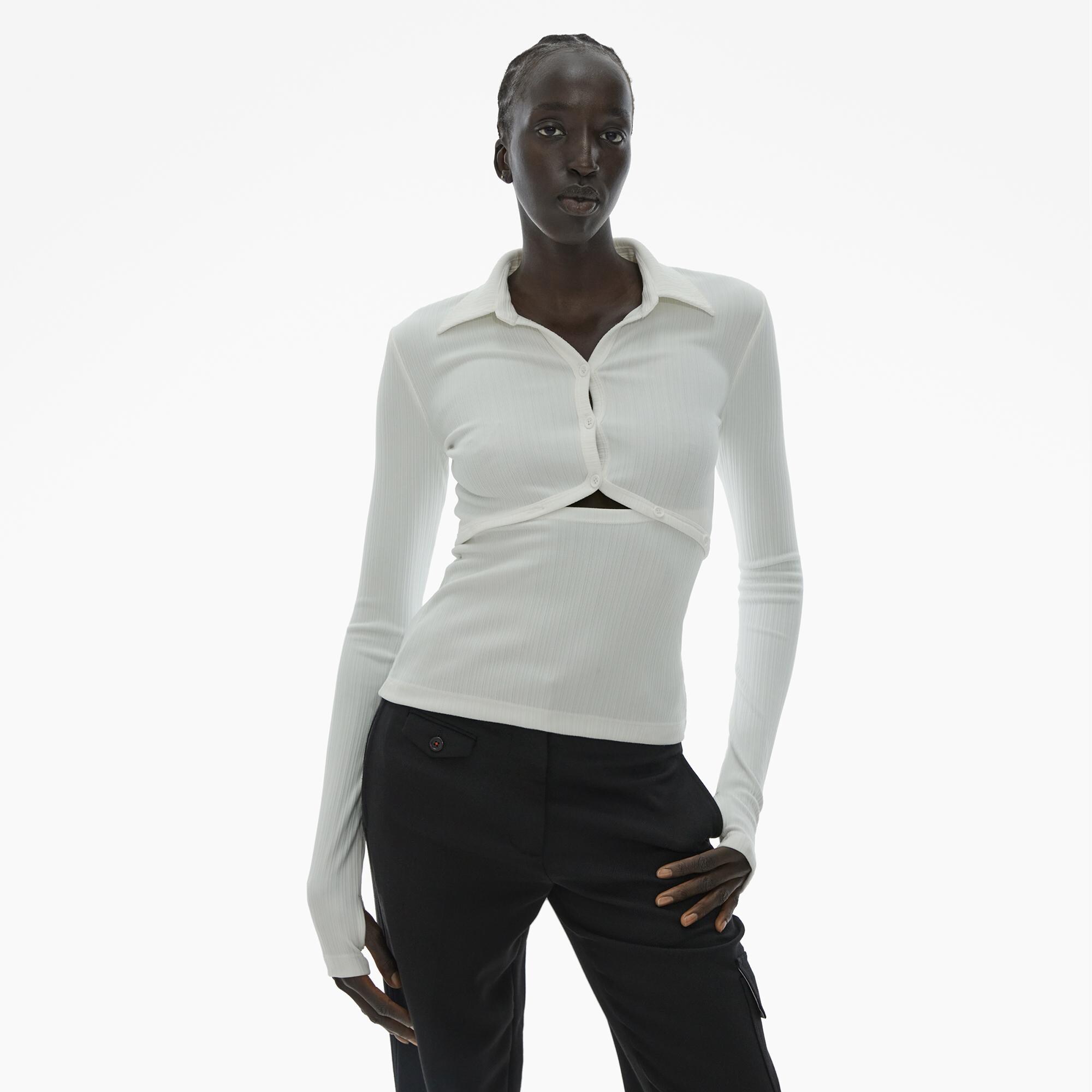 Helmut Lang Cut-Out Polo Top | WWW.HELMUTLANG.COM