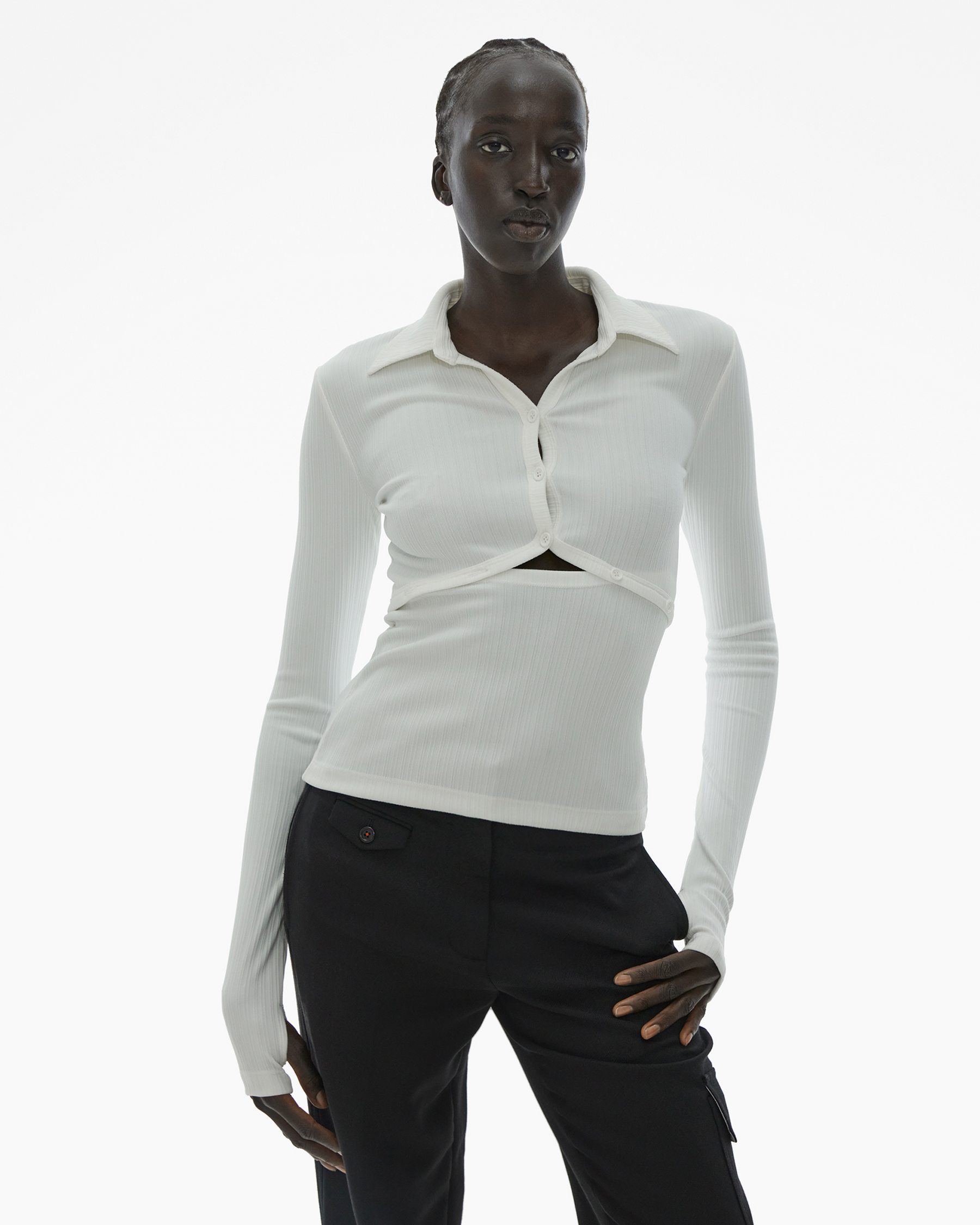 Cut-Out Polo Top