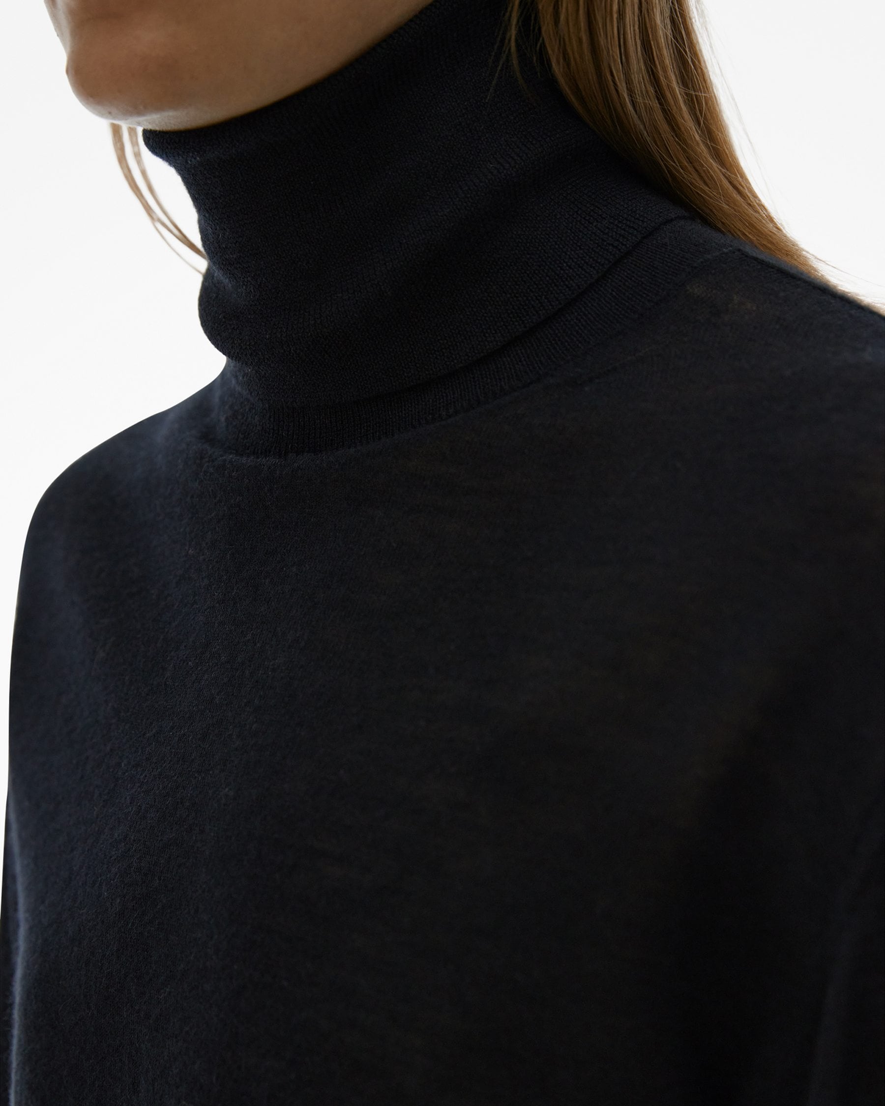 Cut-Out Turtleneck Sweater