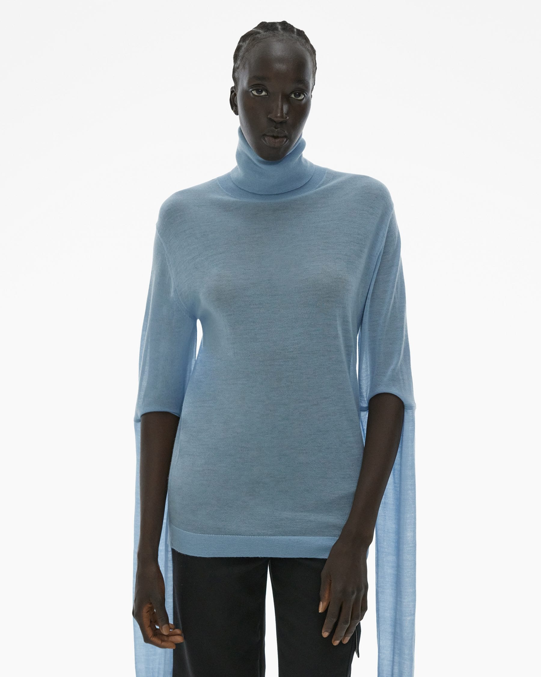 Cut-Out Turtleneck Sweater