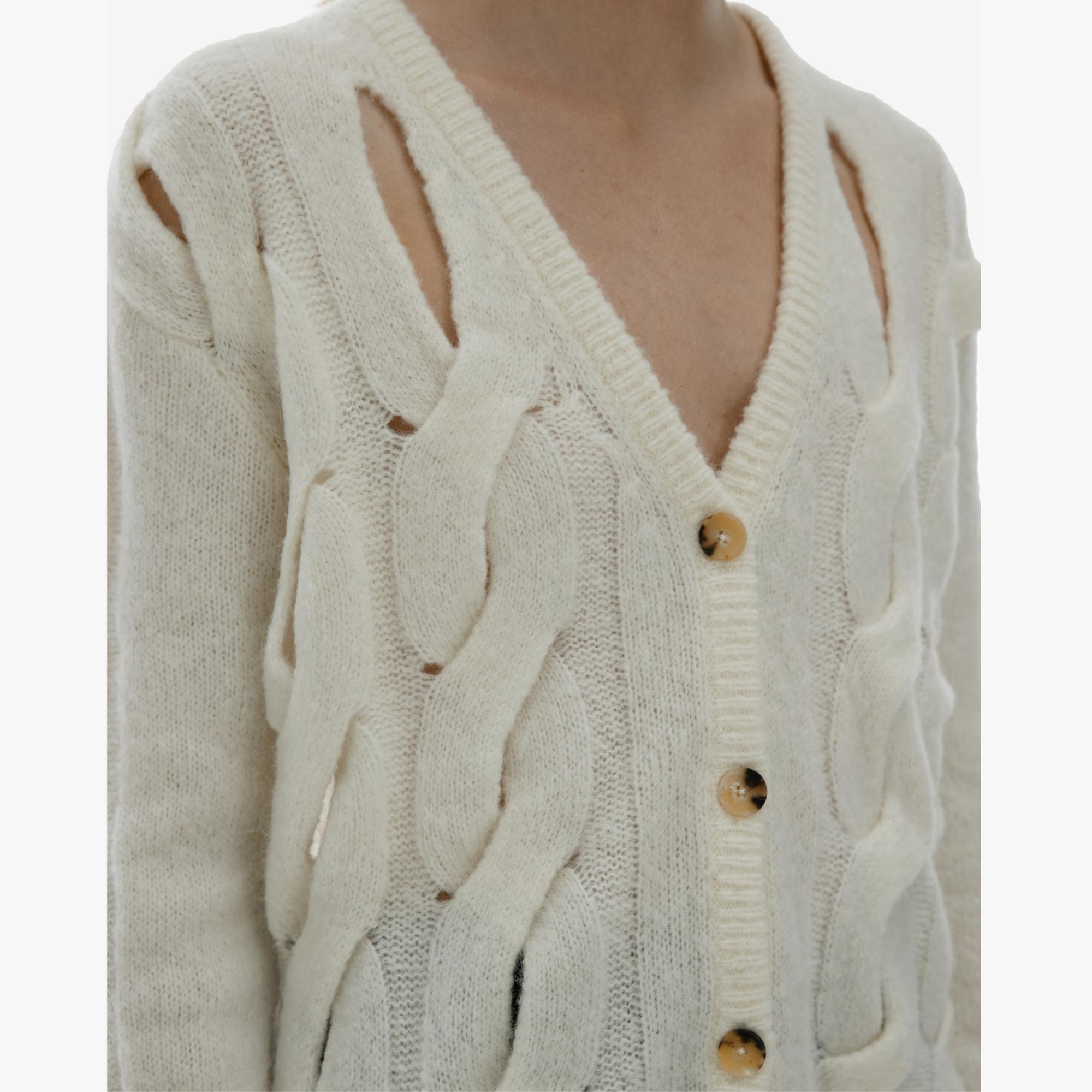 Helmut Lang Cable Knit Cardigan | WWW.HELMUTLANG.COM | Helmut Lang