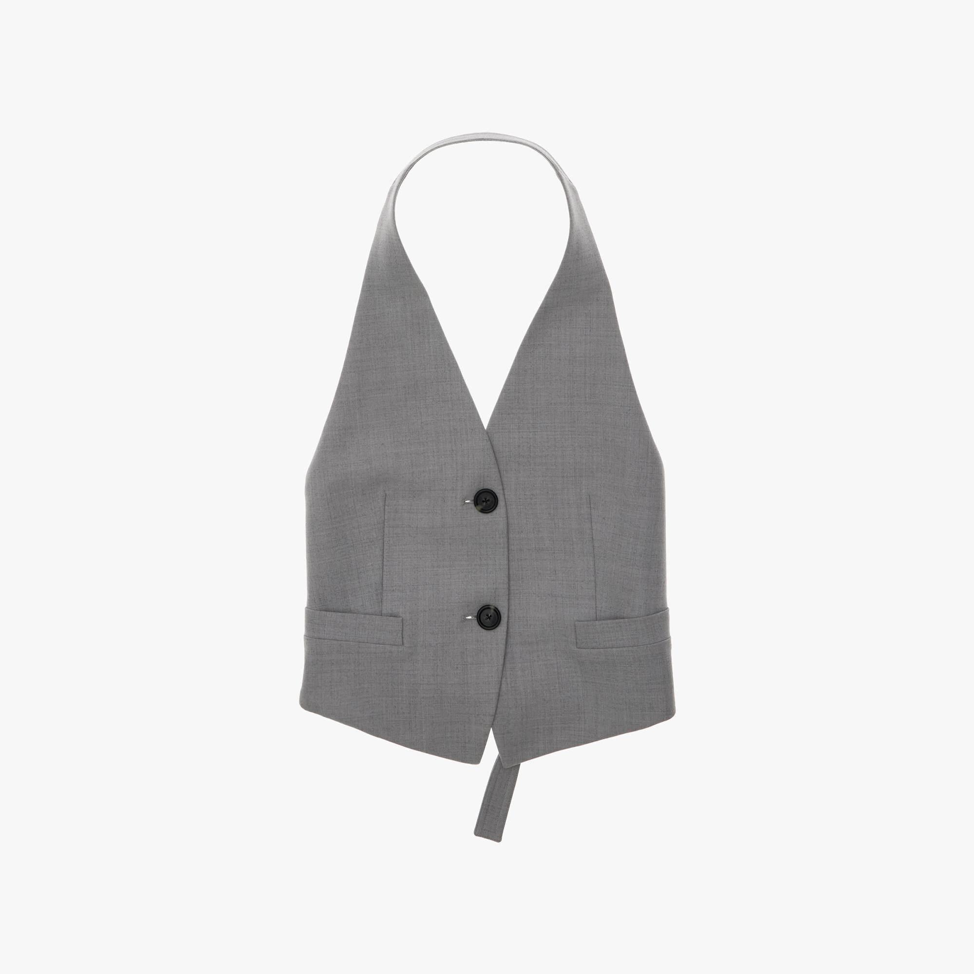 Helmut Lang Stretch Wool Halter Vest | WWW.HELMUTLANG.COM