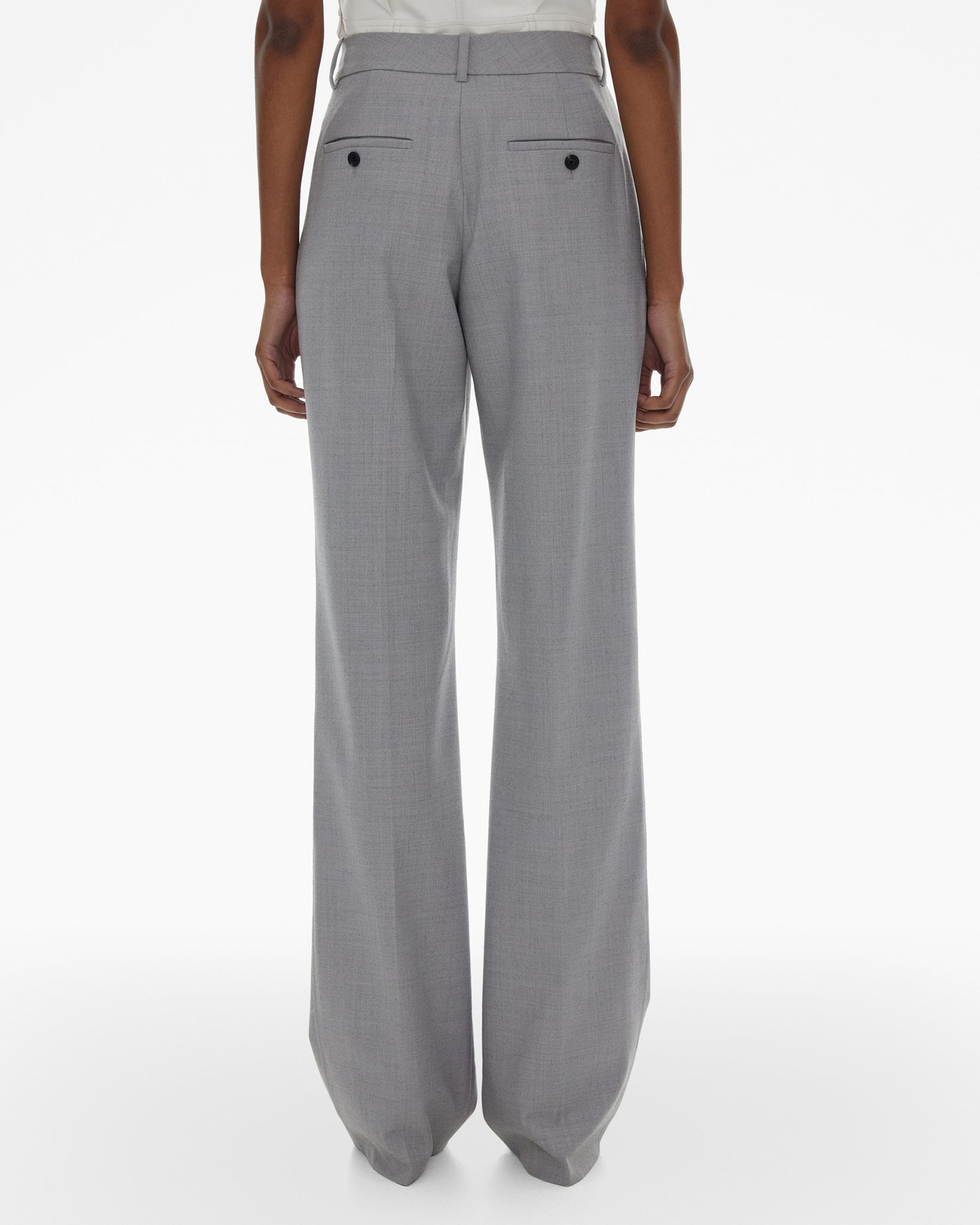 Pleated Stretch Wool Pant