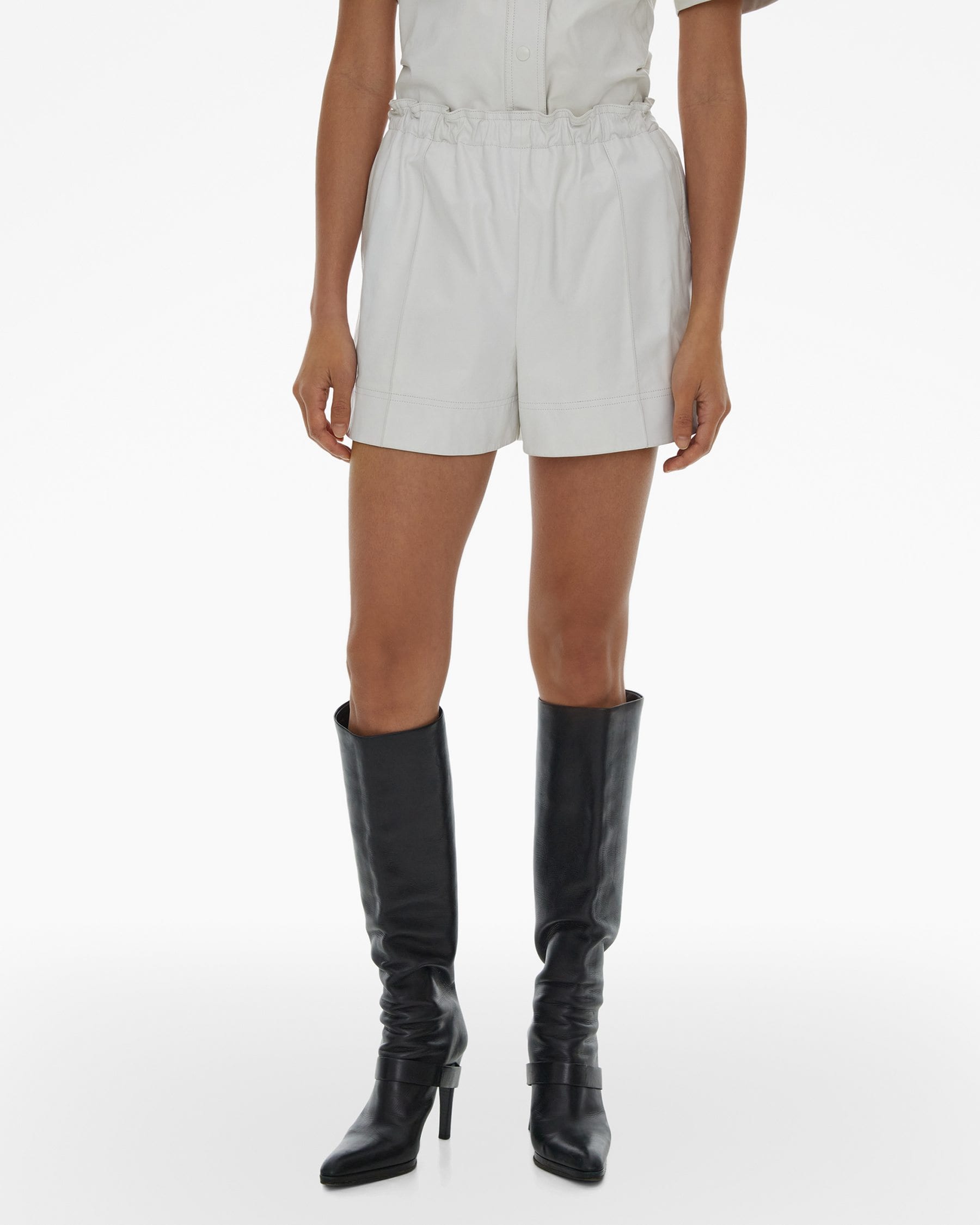 Leather Pull-On Short