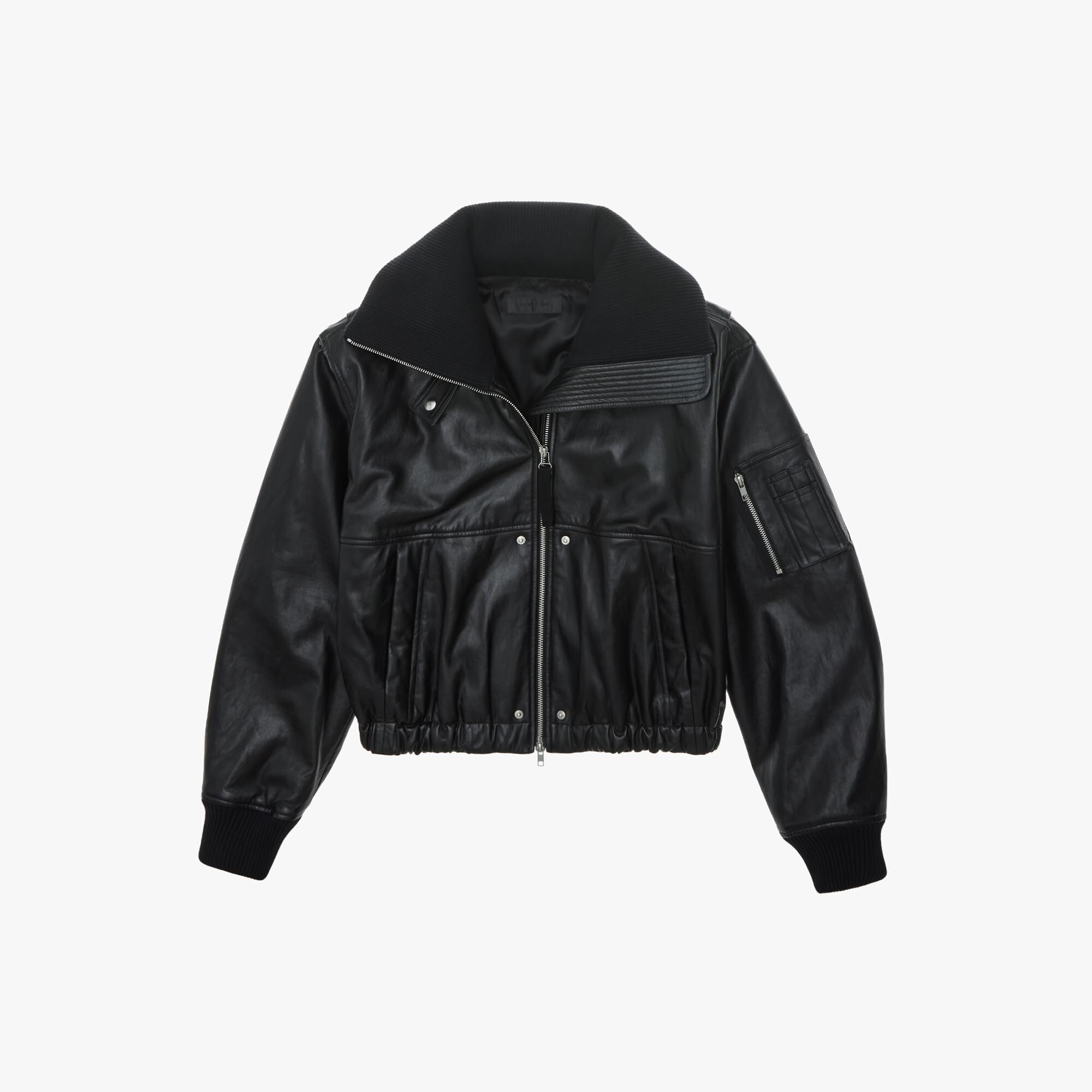 Leather Bomber Jacket