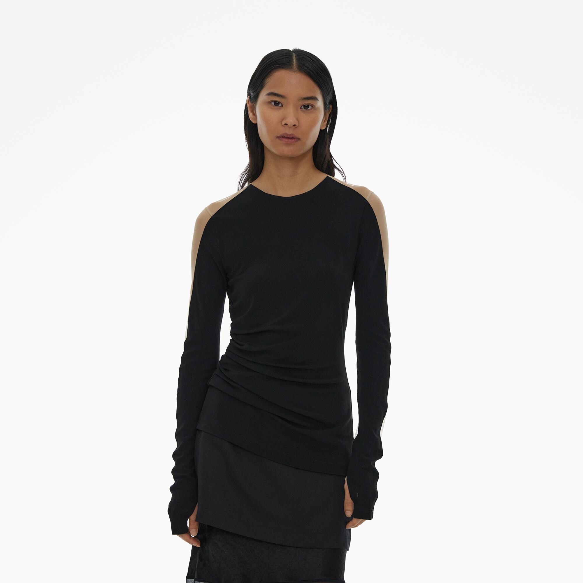 Helmut Lang Sheer Sleeve Top | WWW.HELMUTLANG.COM