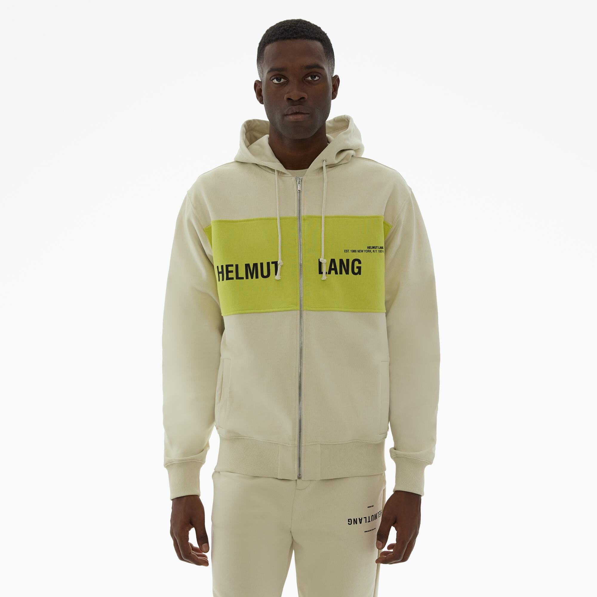 Helmut Lang Blocked Logo Full-Zip Hoodie | WWW.HELMUTLANG.COM