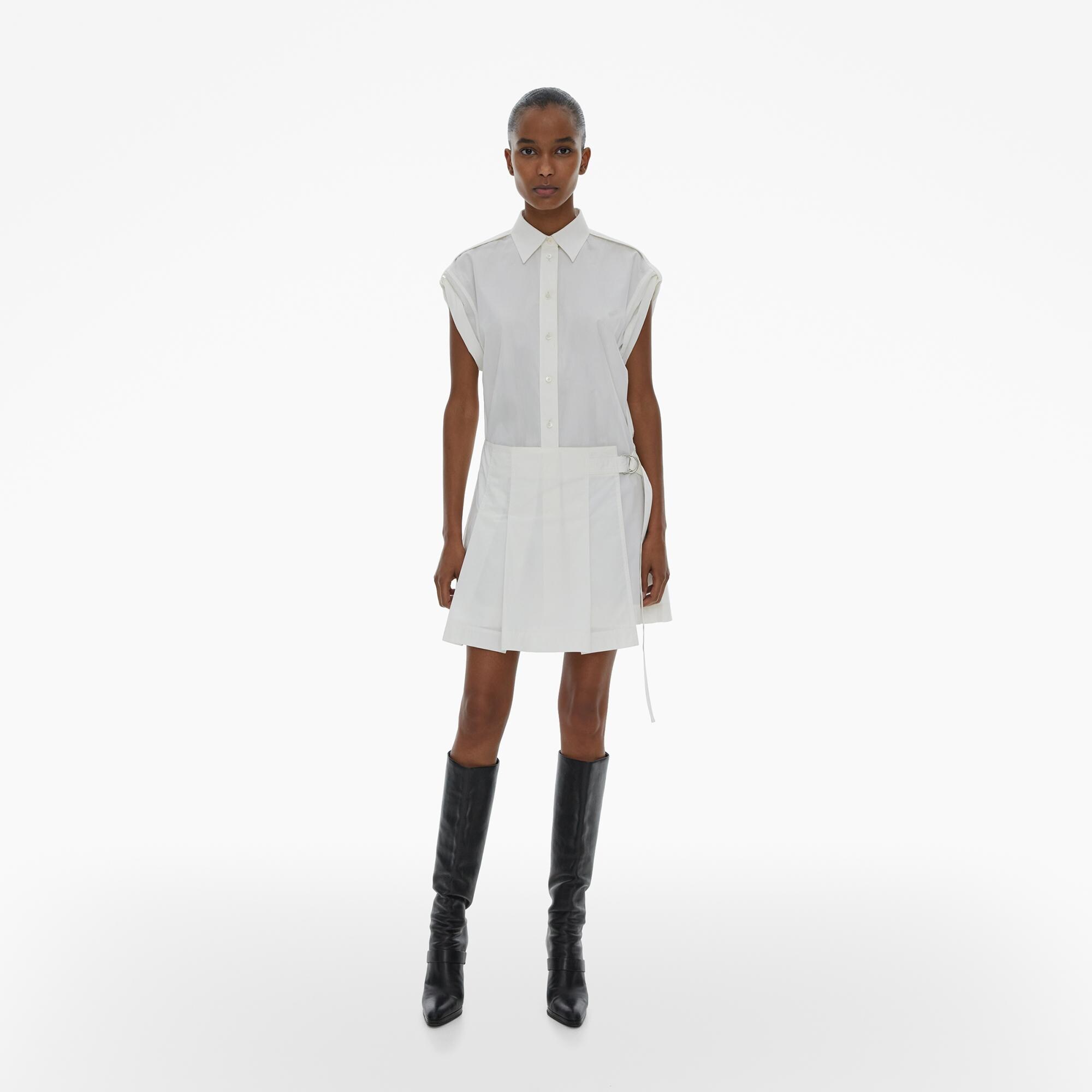 Mini Lang Helmut Dress Pleated Shirt