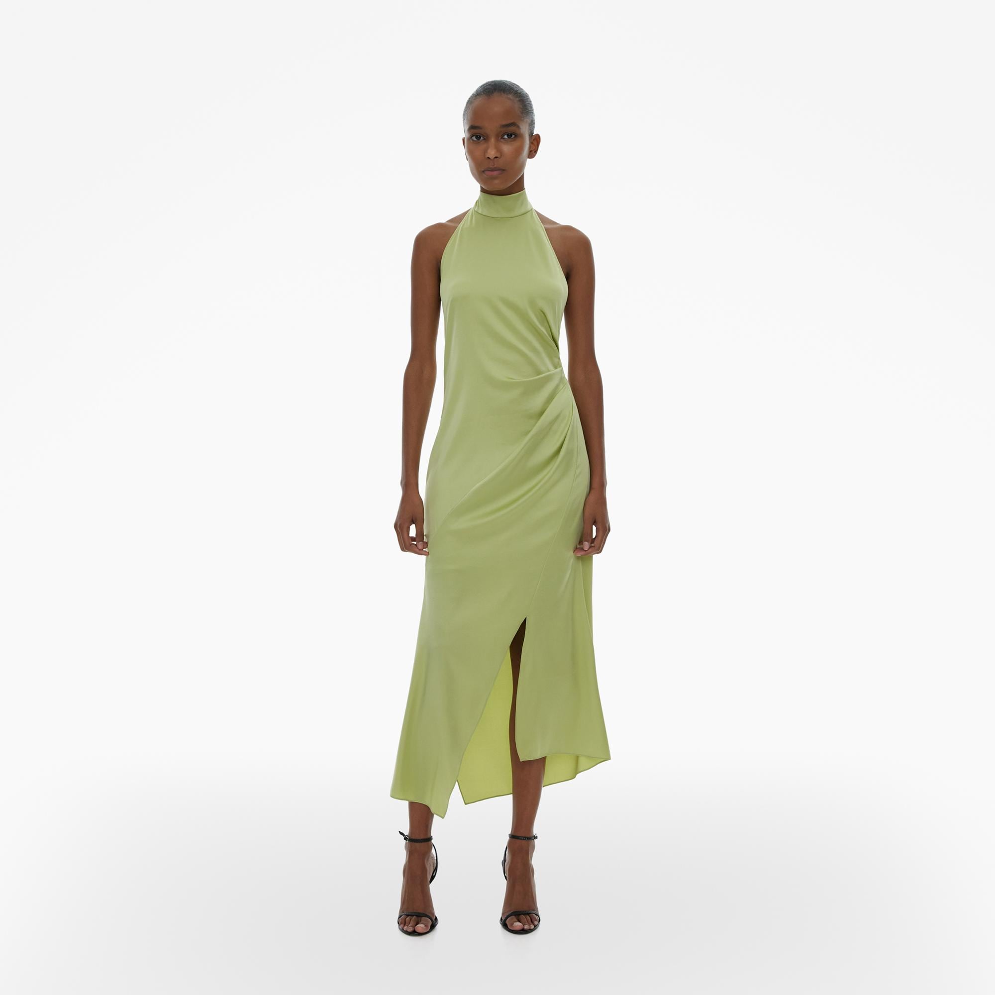 Helmut Lang Stretch Silk Halter Dress | WWW.HELMUTLANG.COM